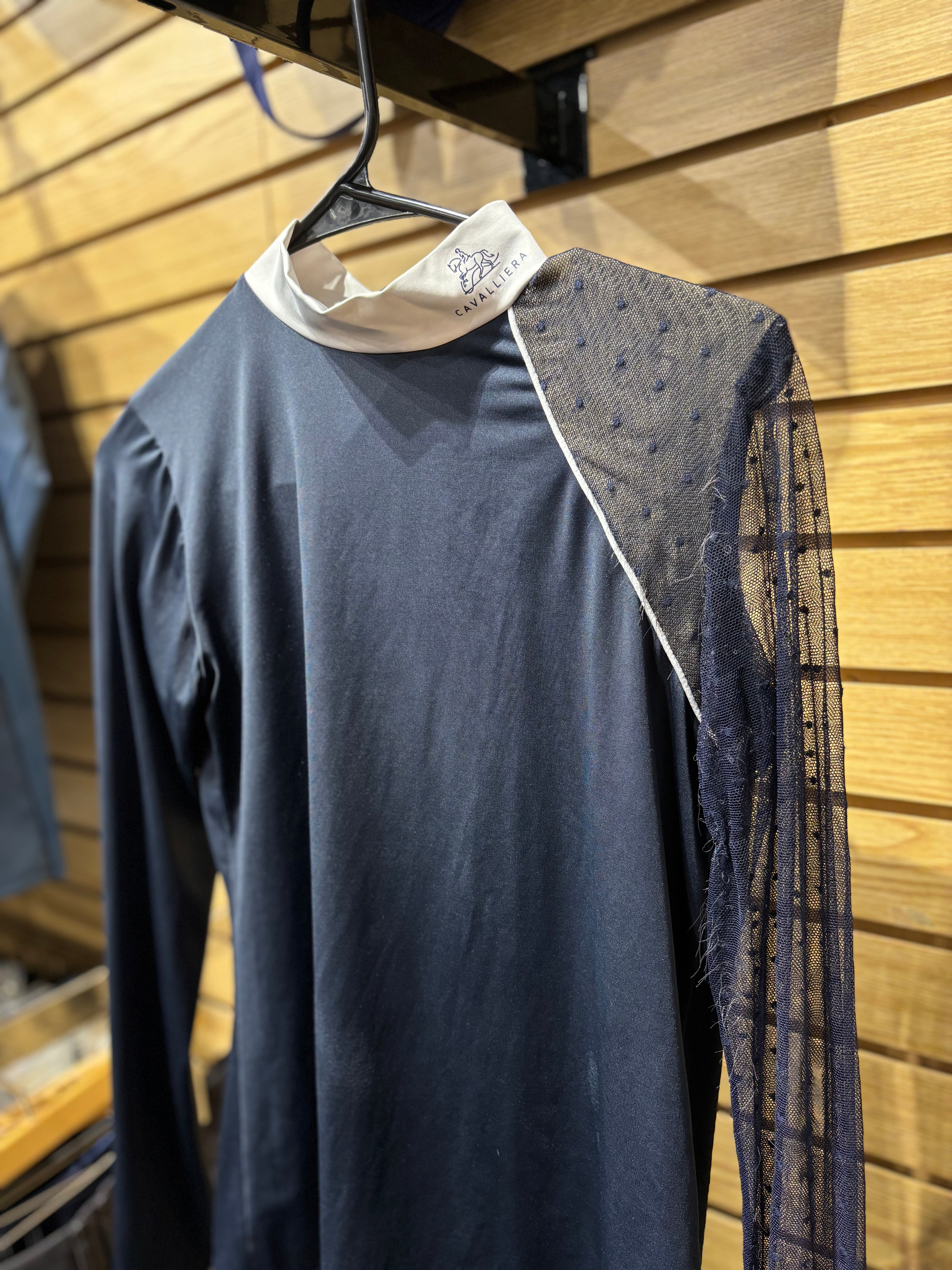 Used Cavalliera Large Navy/Lace Show Shirt