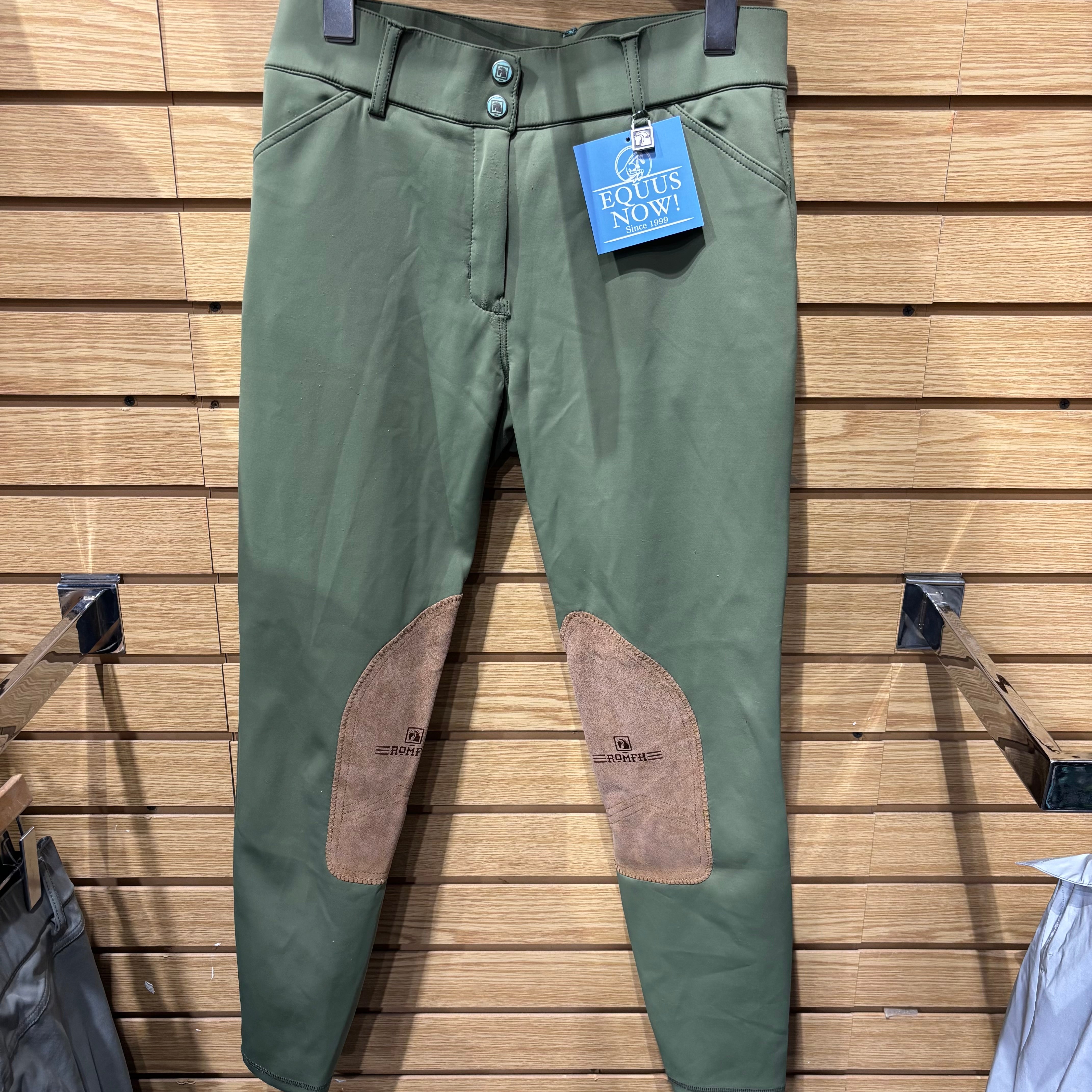 Used Romfh 30R Green Knee Patch Breeches