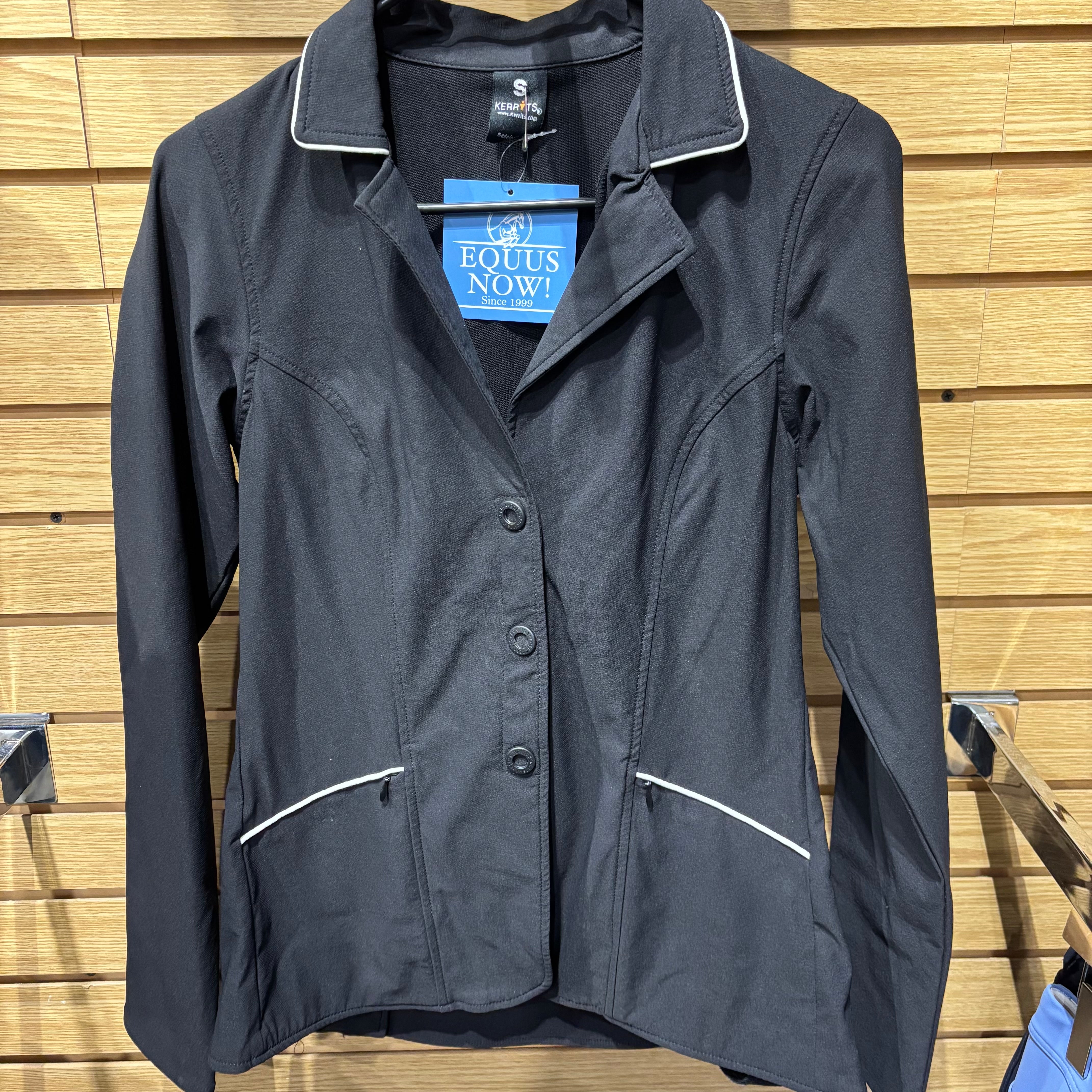 Used Kerrits Small Black/White Piping Show Coat
