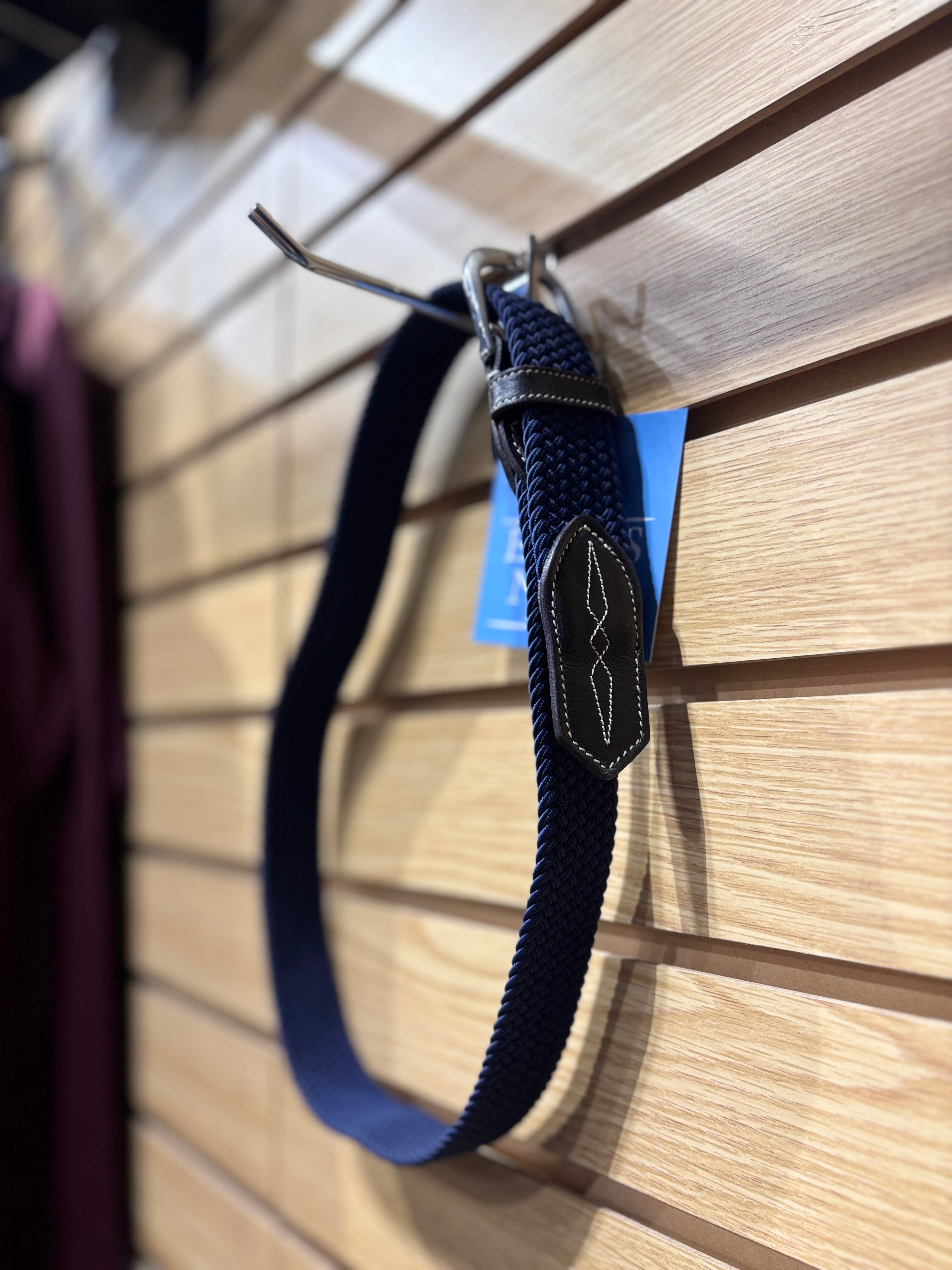 Used XS/S Navy Braided Belt