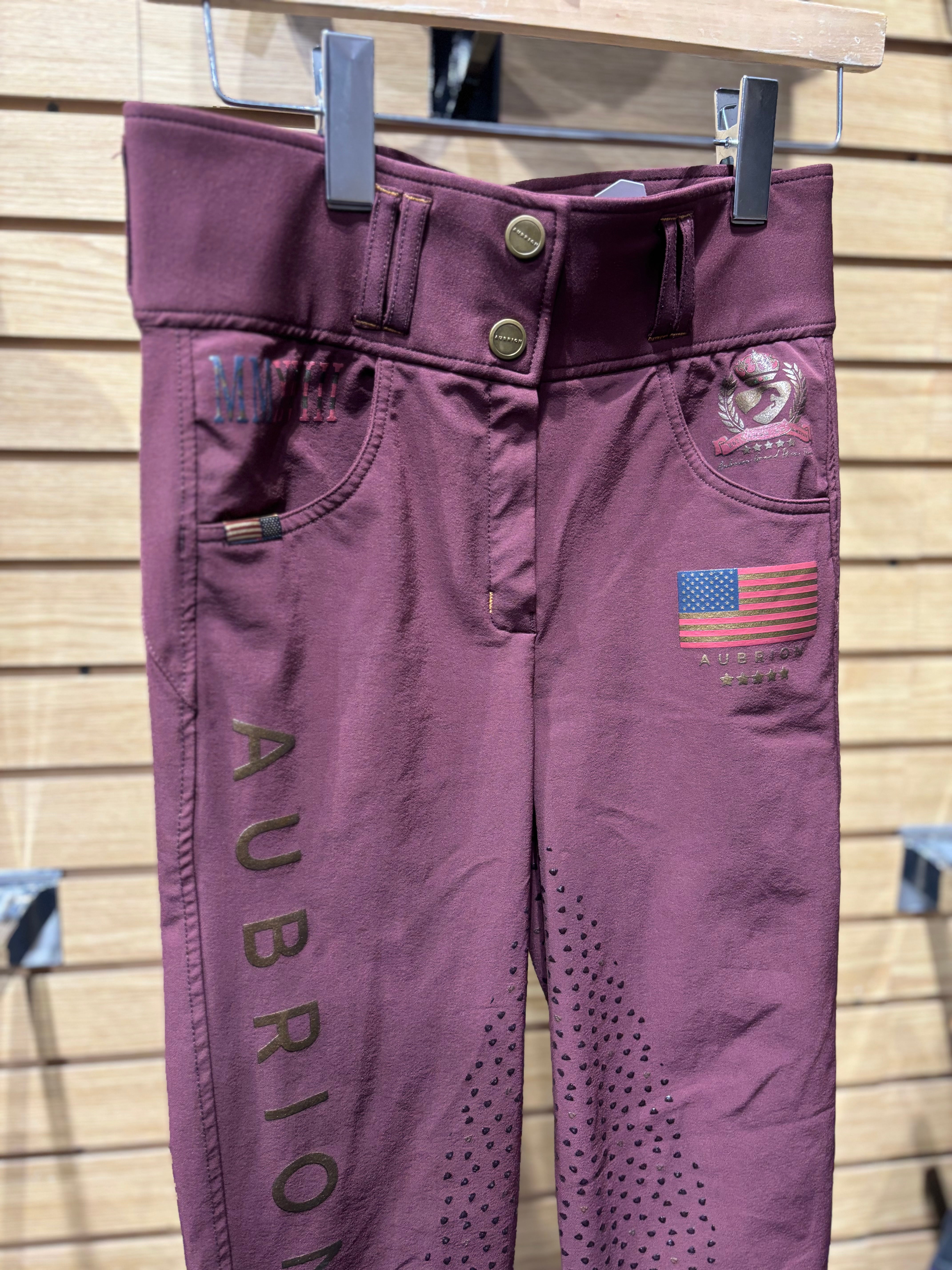 Used 26 Burgundy Aubrion Full Seat Breeches