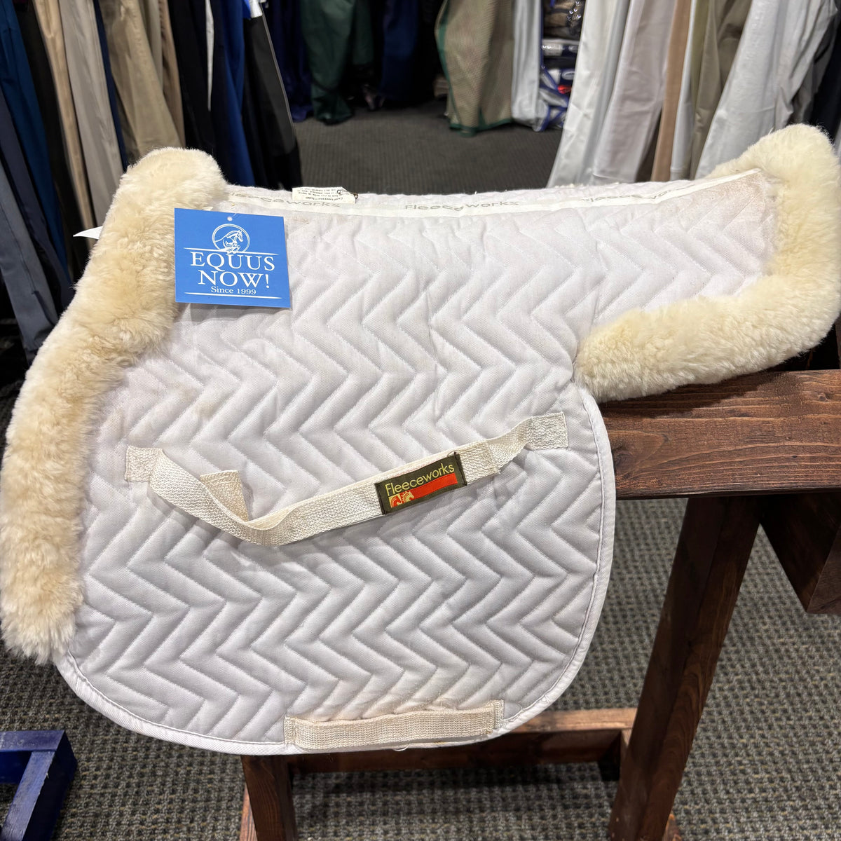 Used Full White Fleeceworks Contour Pad with Partial Trim