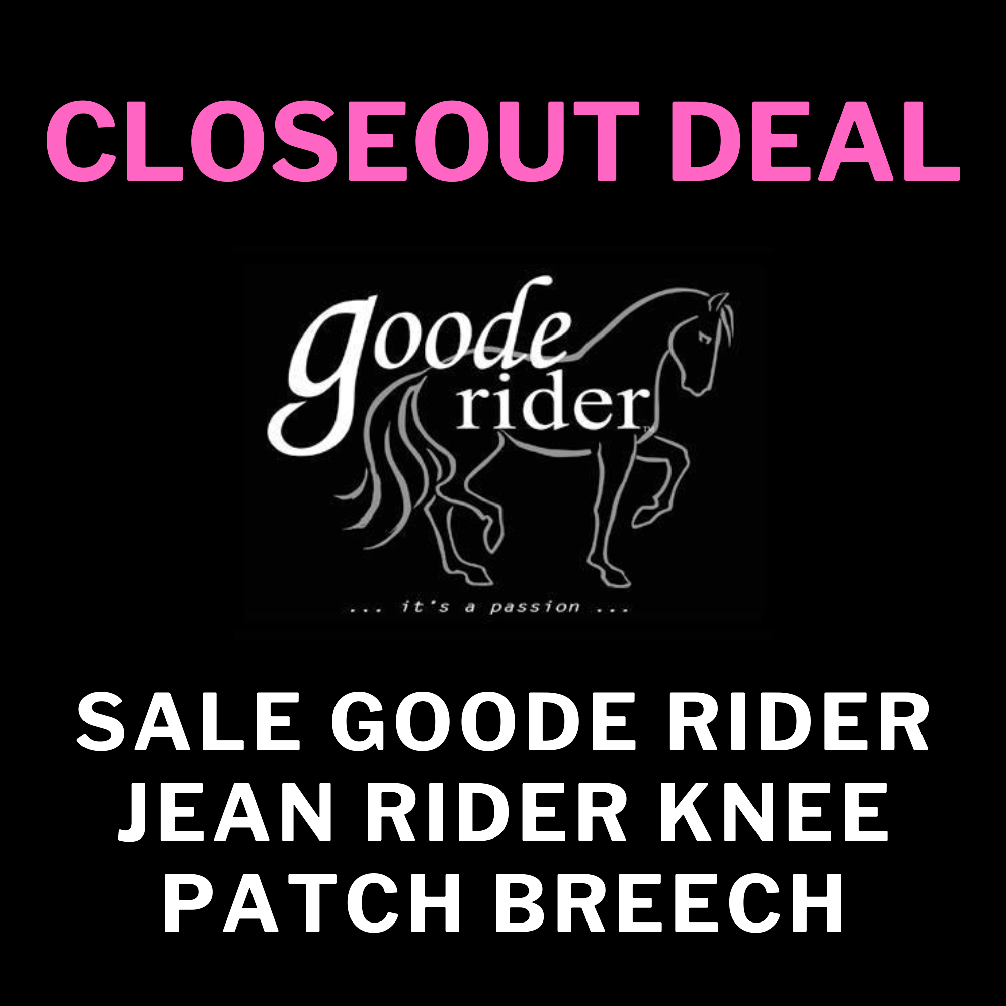 Sale Goode Rider Jean Rider Knee Patch Breech