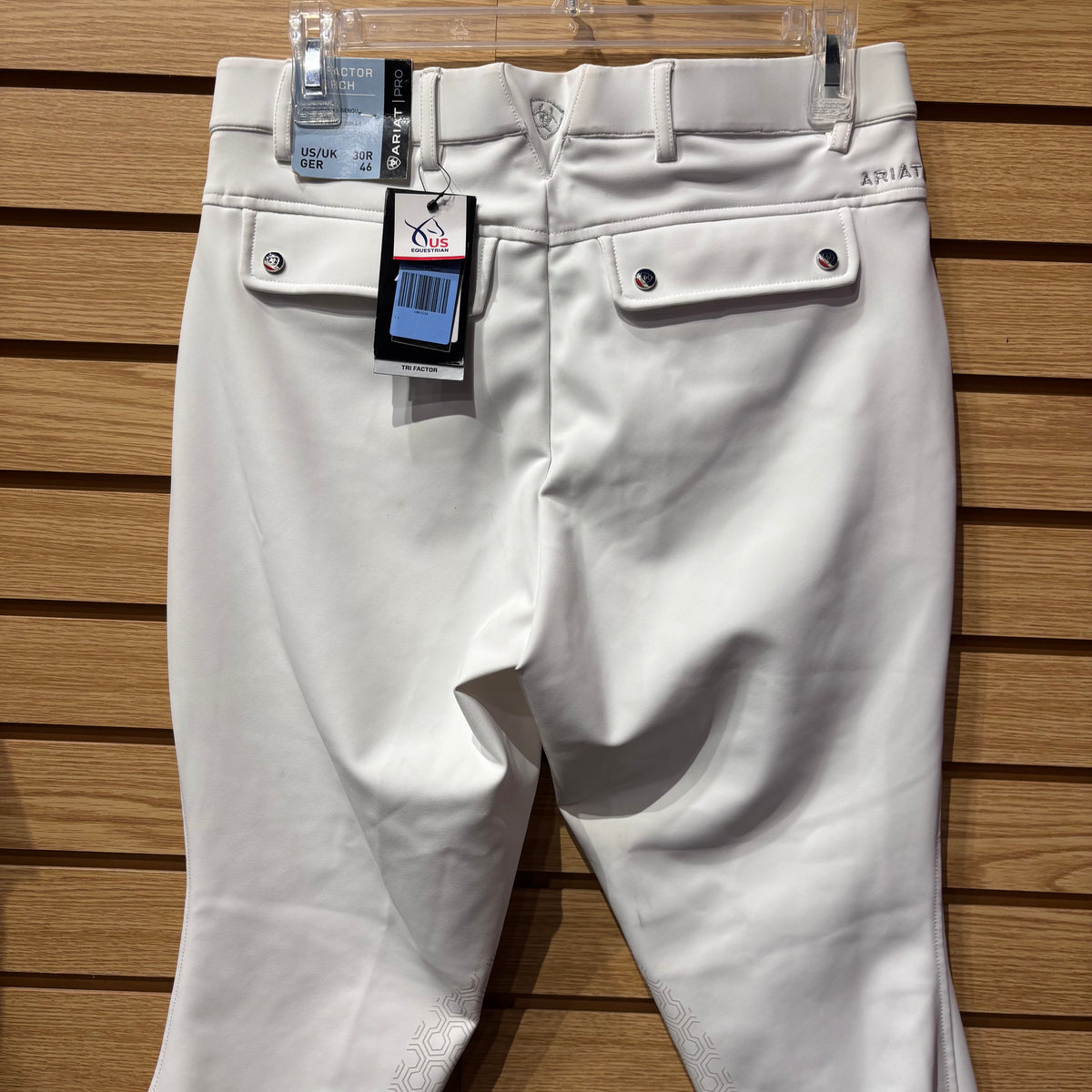 Used 30R White Men's Ariat Tri Factor KP Breech