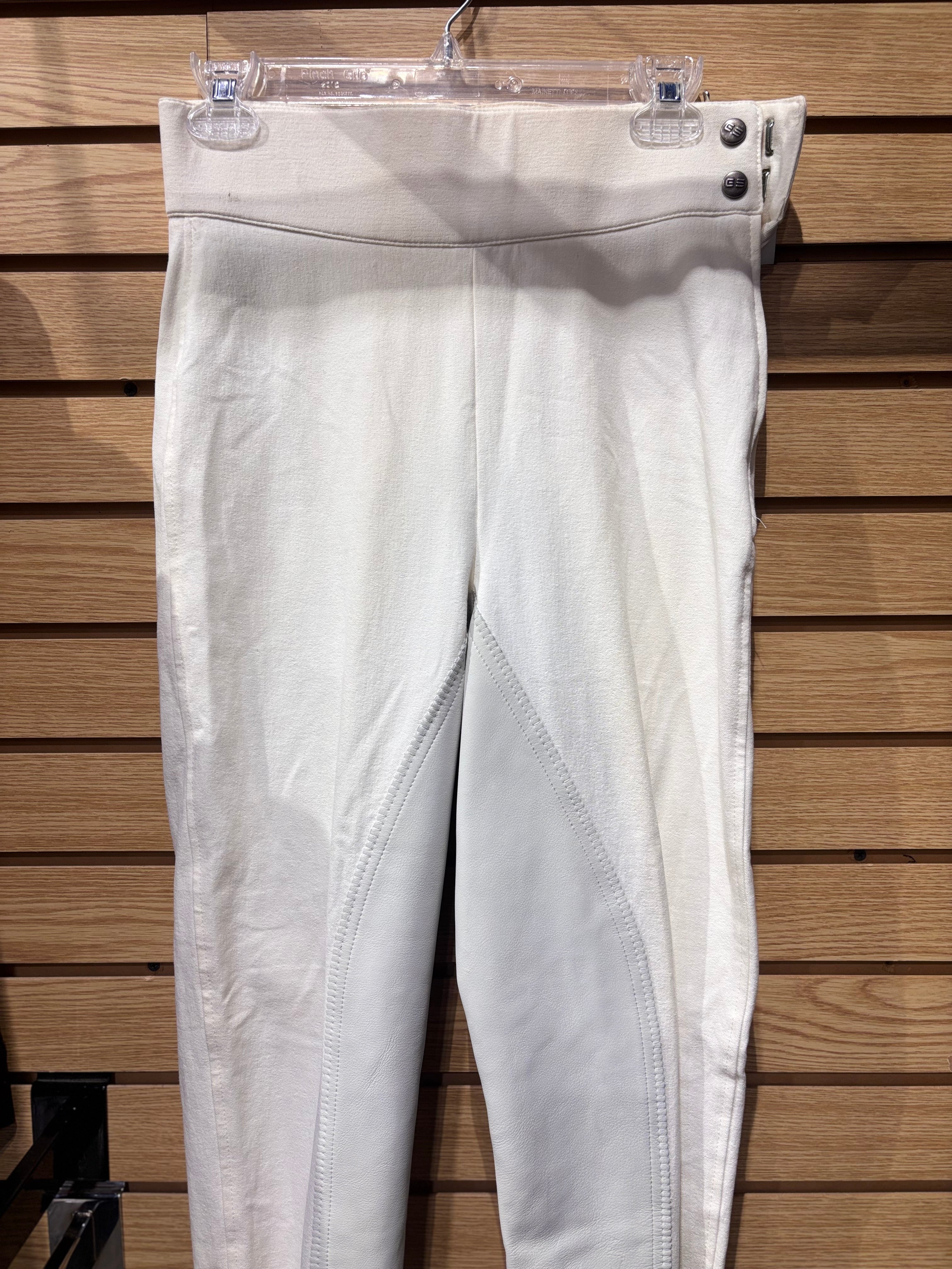 Used 30R White Full Seat Breeches