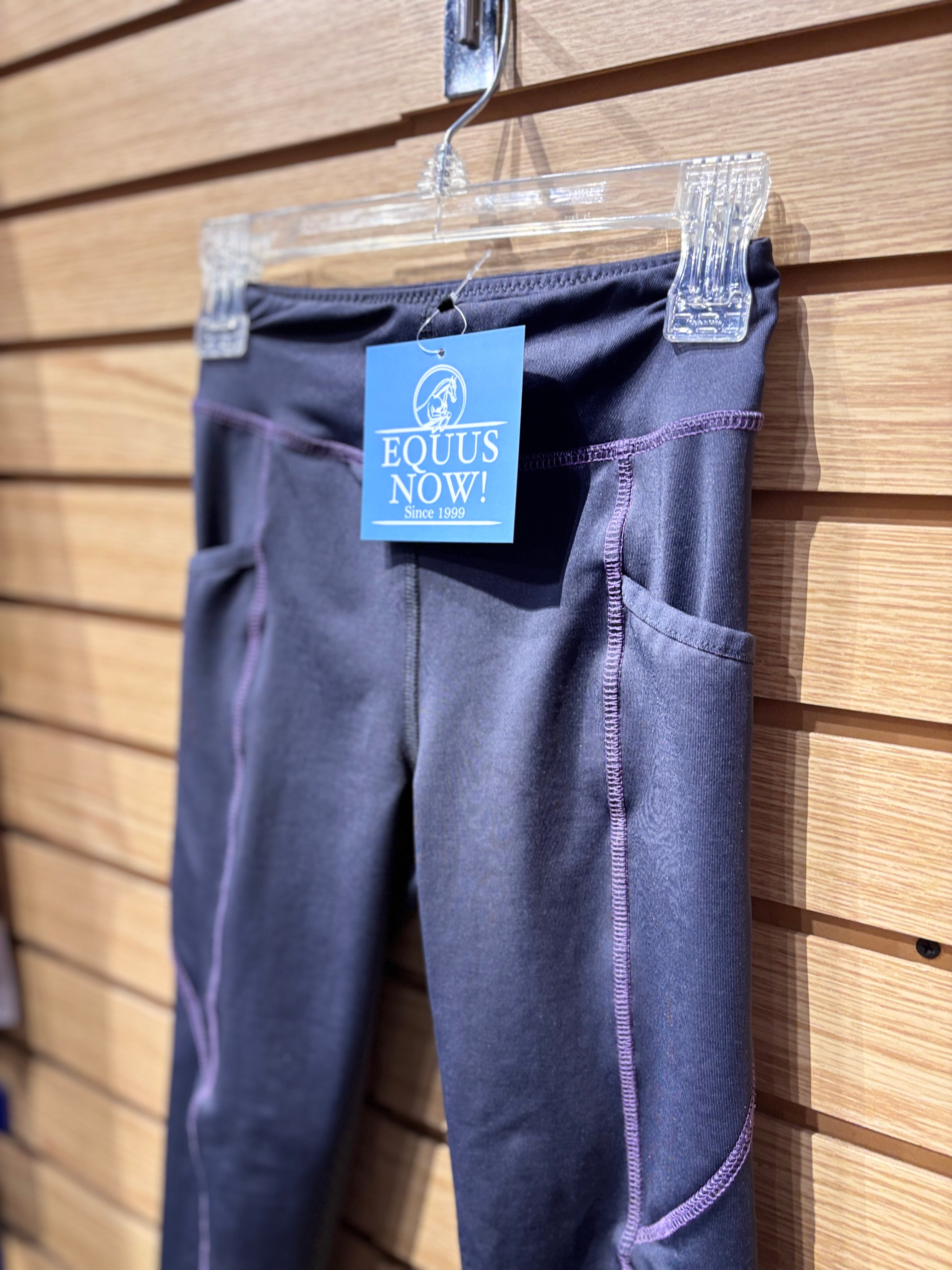 Used Youth Small Grey Riding Sport Tights