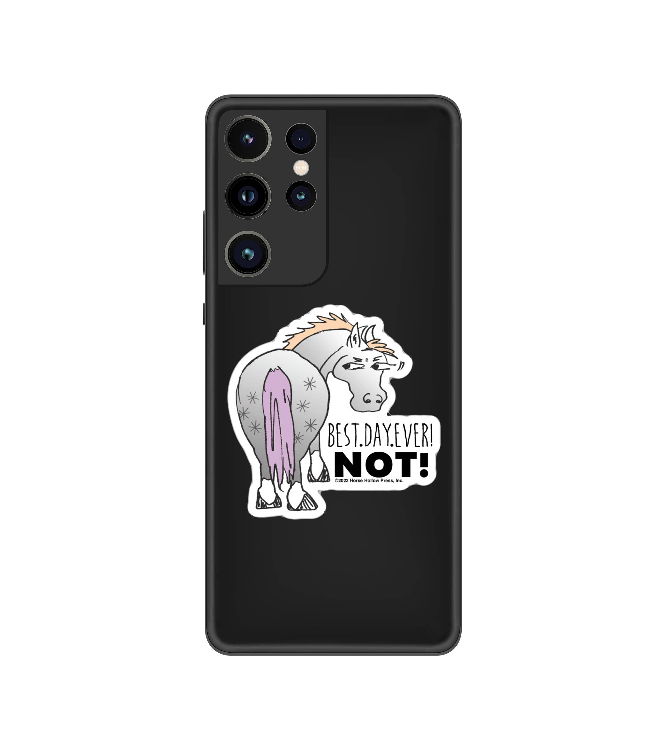 3" Tumbler Horse Sticker / Best Day Ever NOT / WATERPROOF