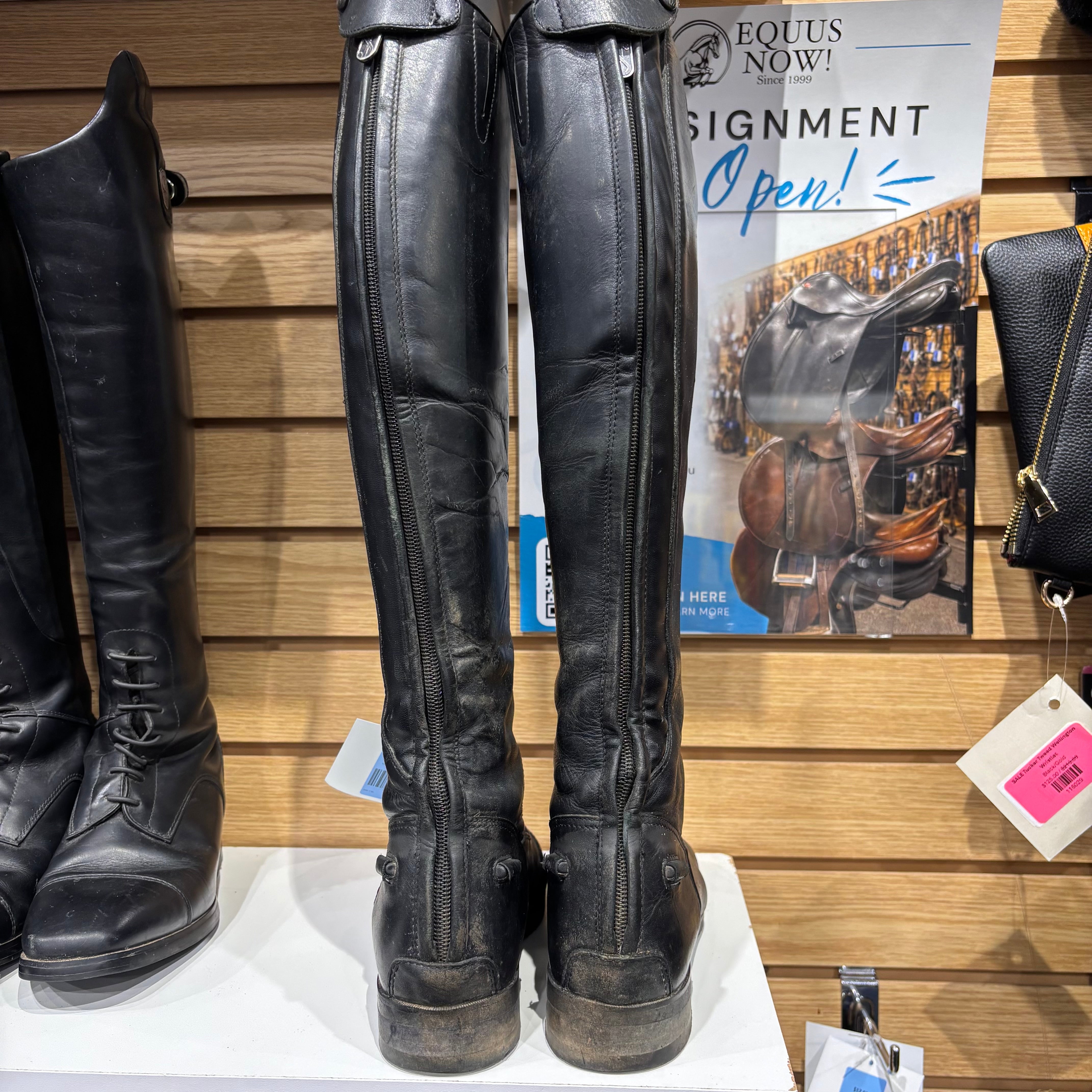 Used 38RR Black Tredstep Donatello Tall Boots