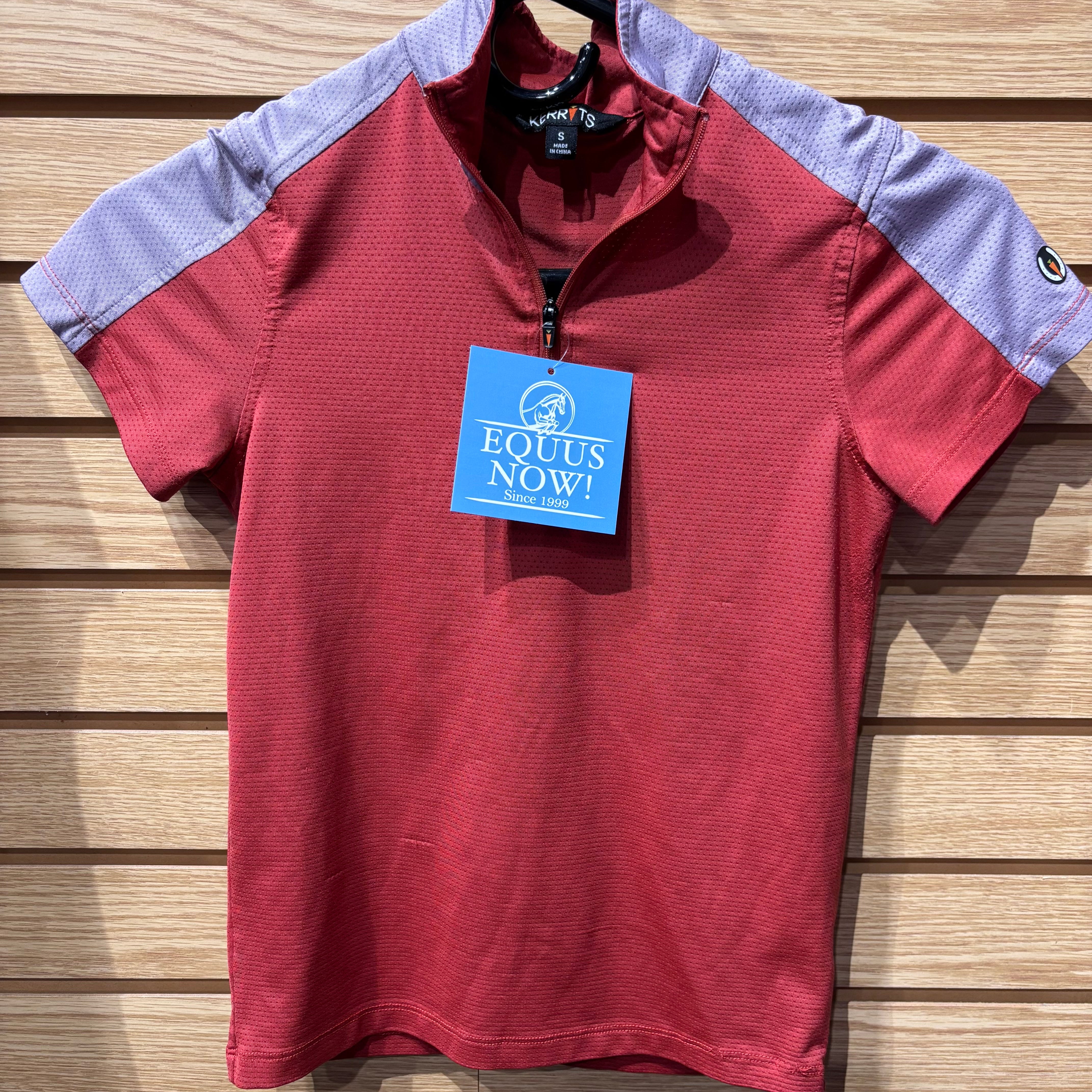 Used Youth Small Orange/Purple Kerrits Short Sleeve Shirt