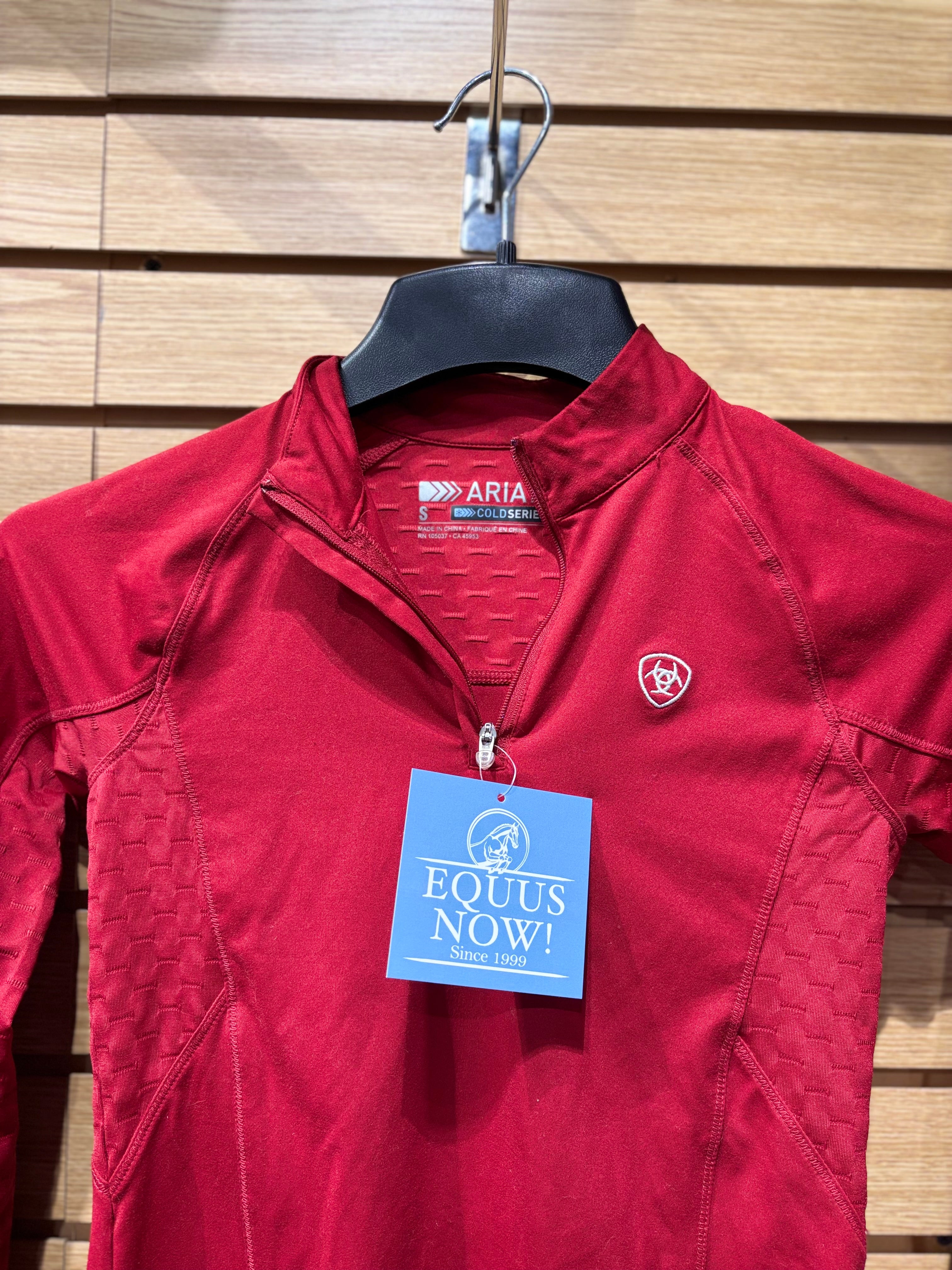 Used Ariat Youth Small Cold Series Red Long Sleeve