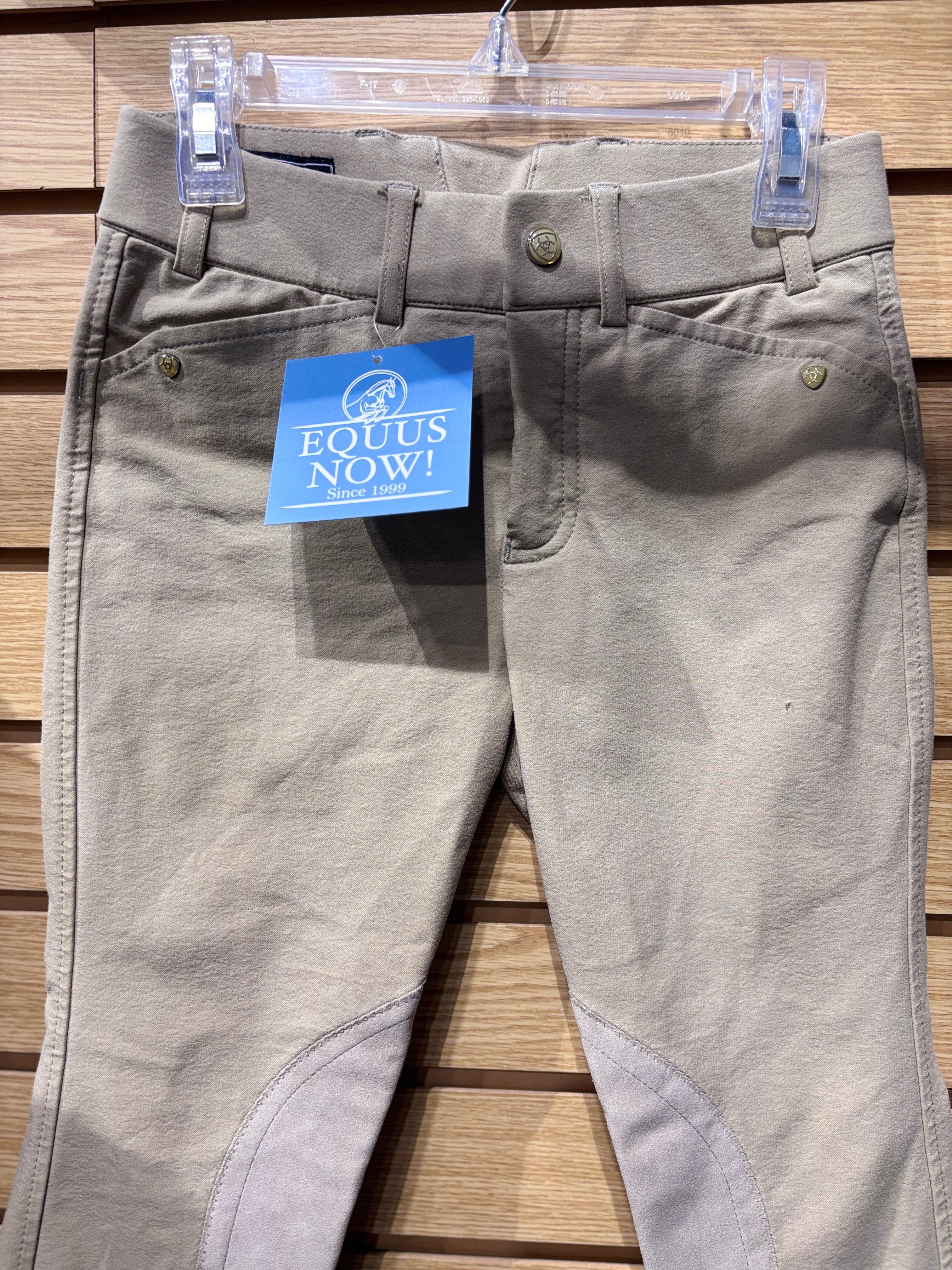 Used Youth US 8 Tan Ariat Elite Knee Patch Breeches
