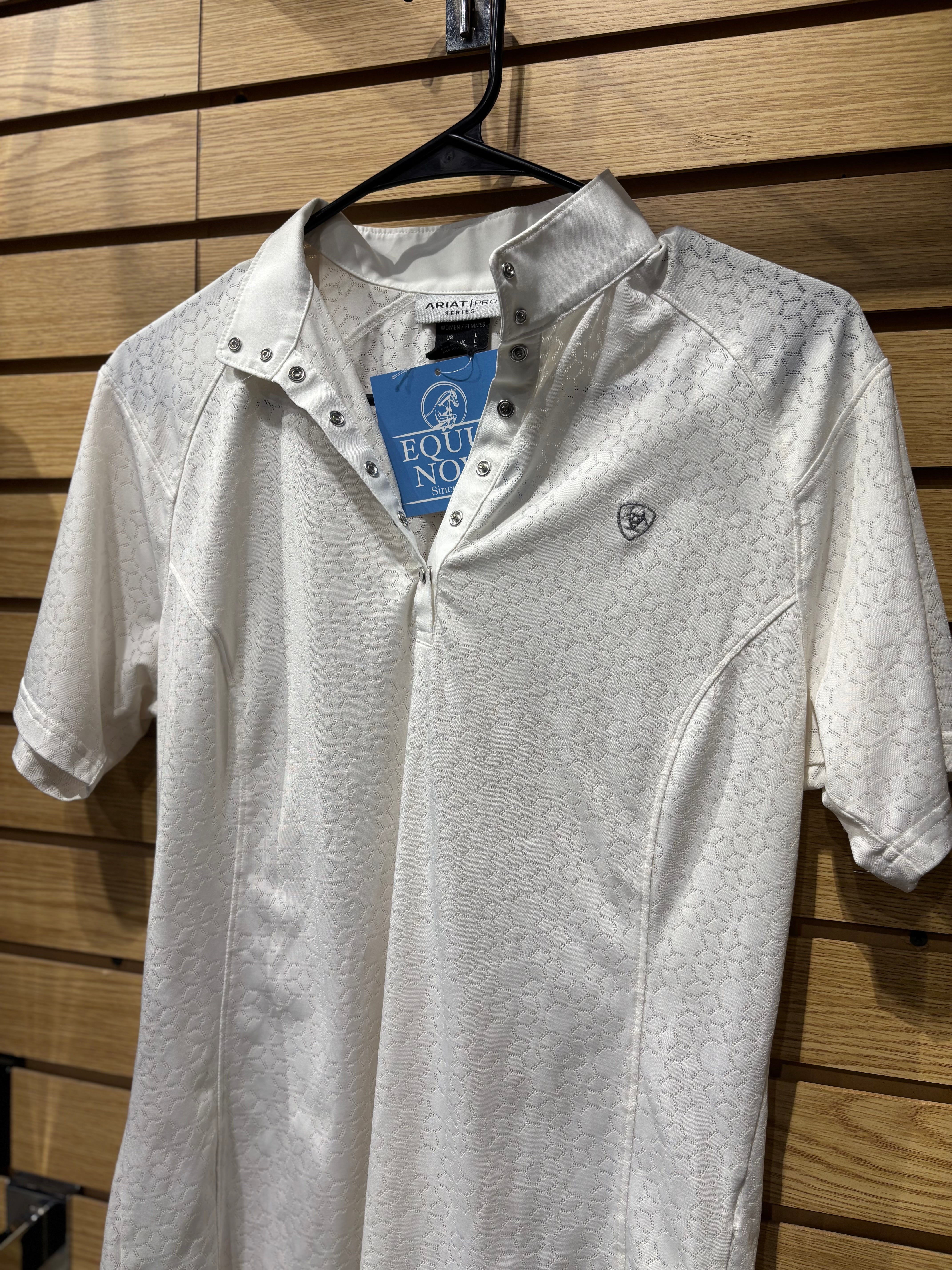 Used Ariat Pro Series Large White Show Shirt