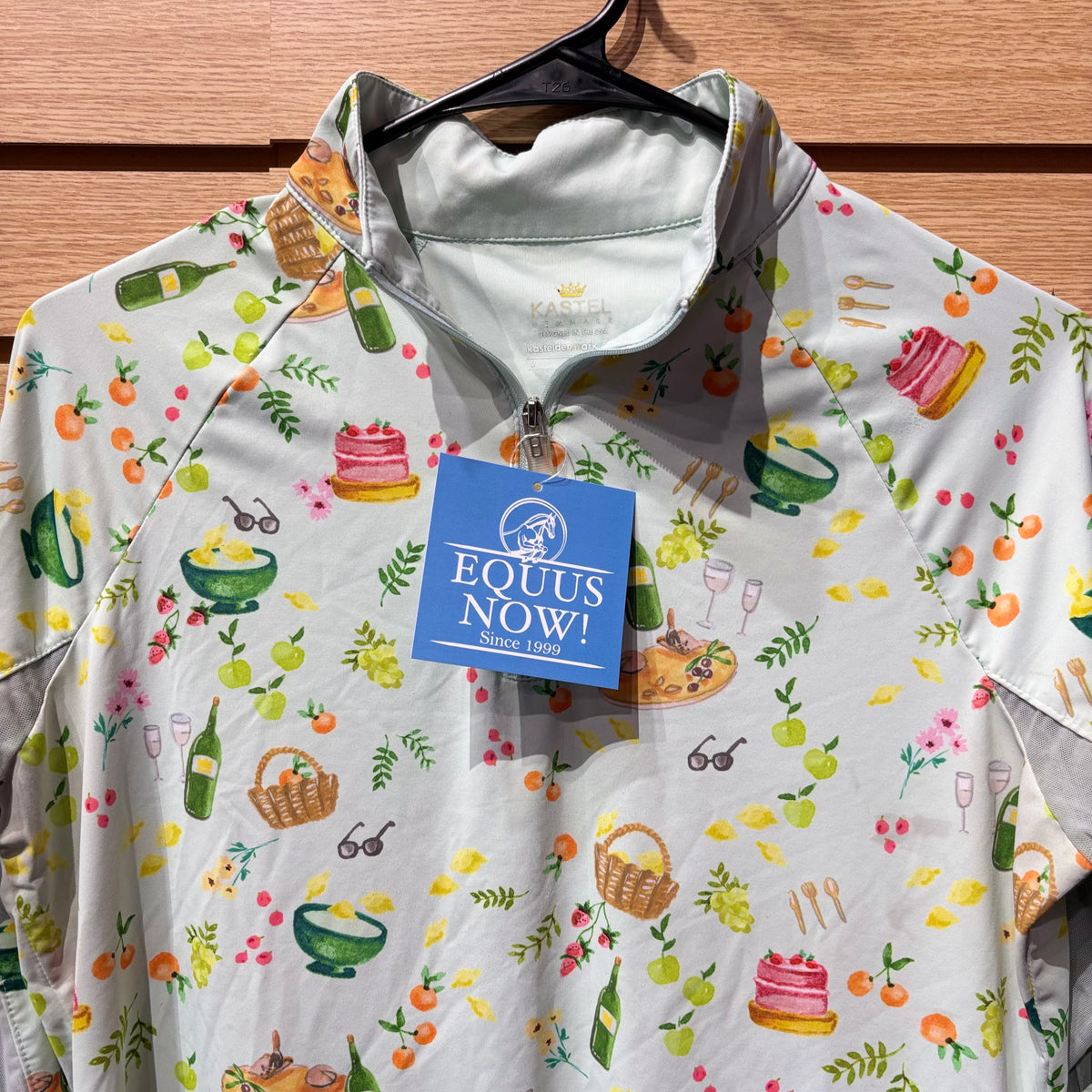 Used Medium Picnic Pattern Kastel Denmark Sun Shirt