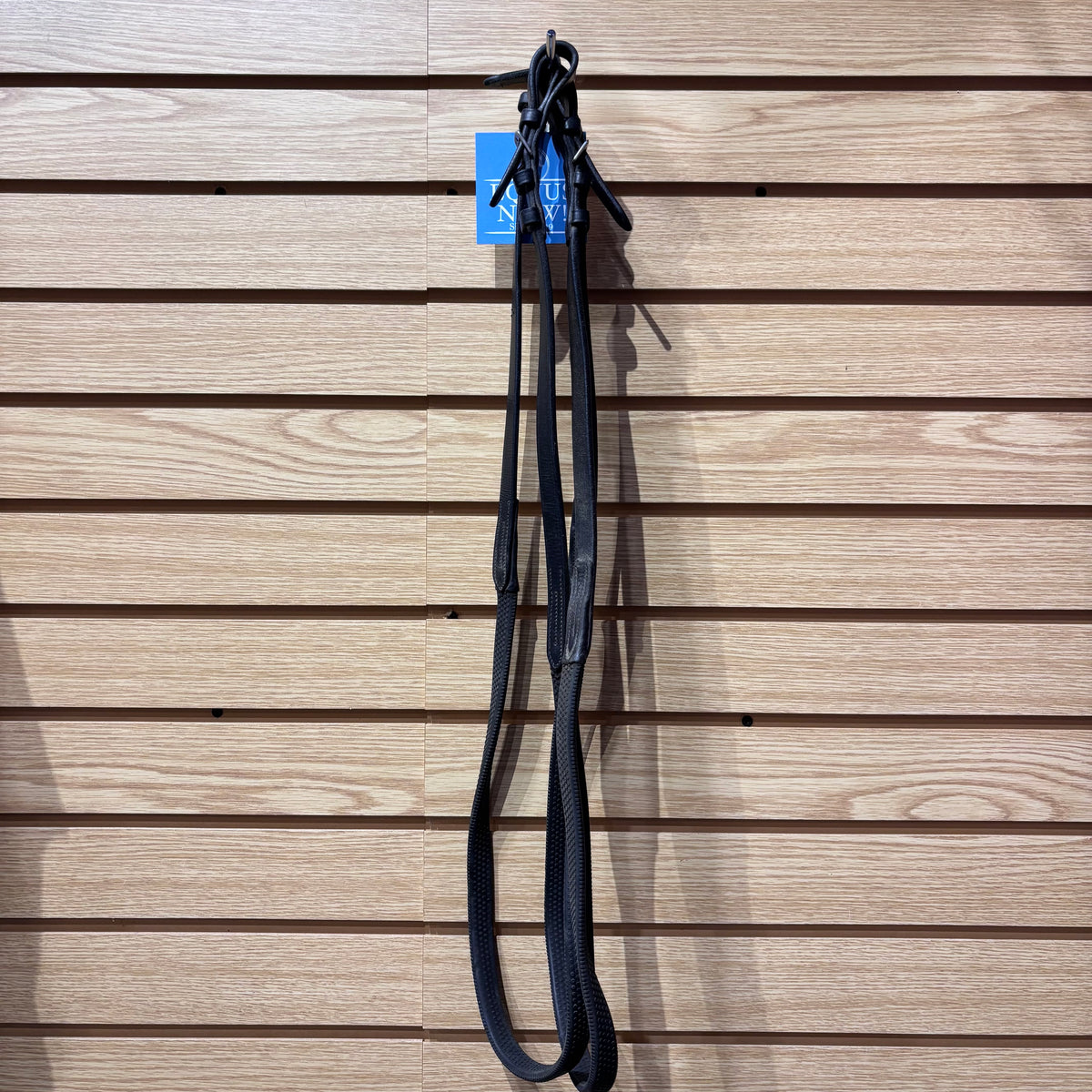 Used 56" Black Bobbys English Tack Rubber Reins