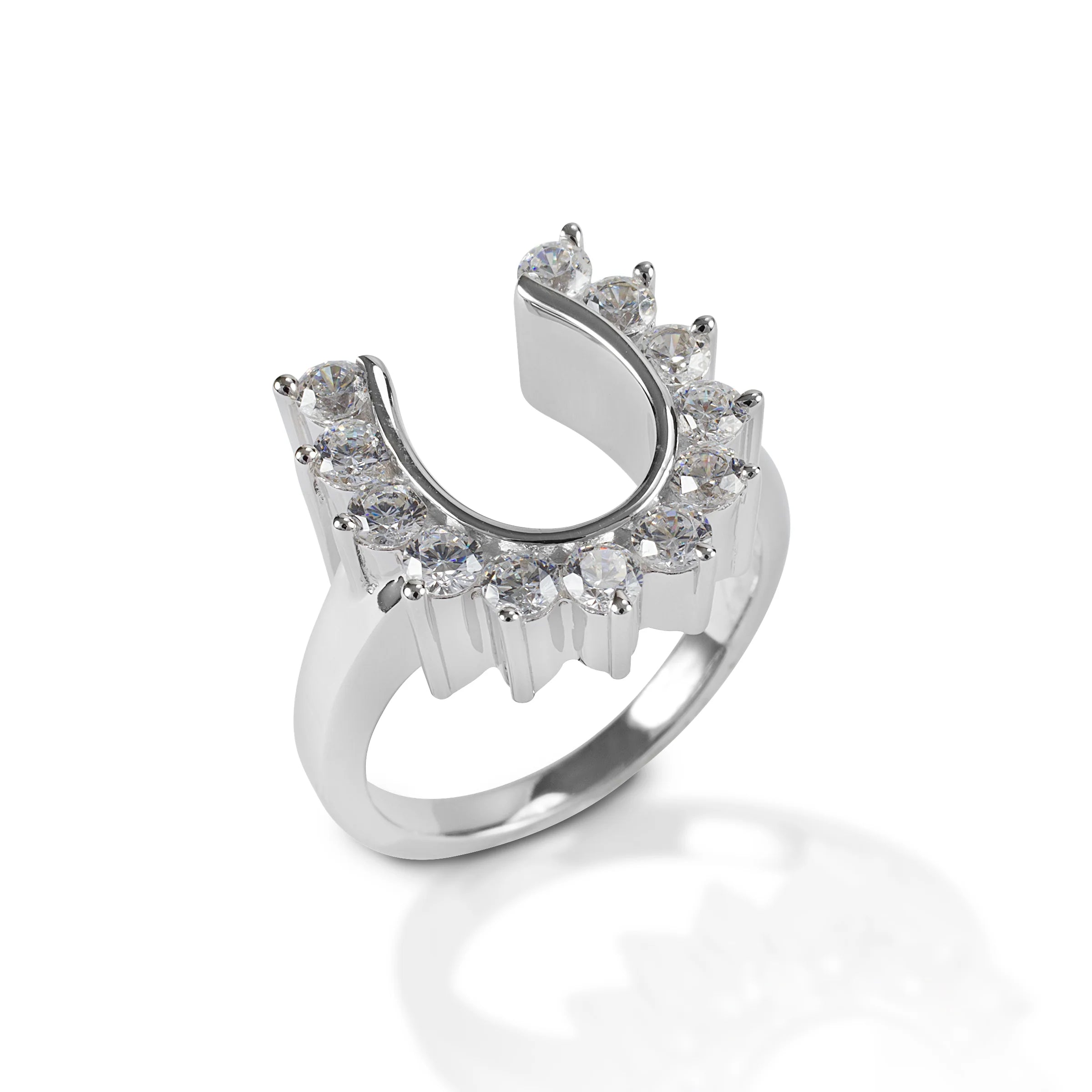 SALE Kelly Herd Outside Set Horseshoe Ring - Sterling Silver
