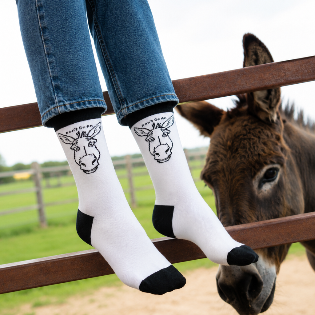 Red Barn Socks - Don't Be An Ass Crew Socks