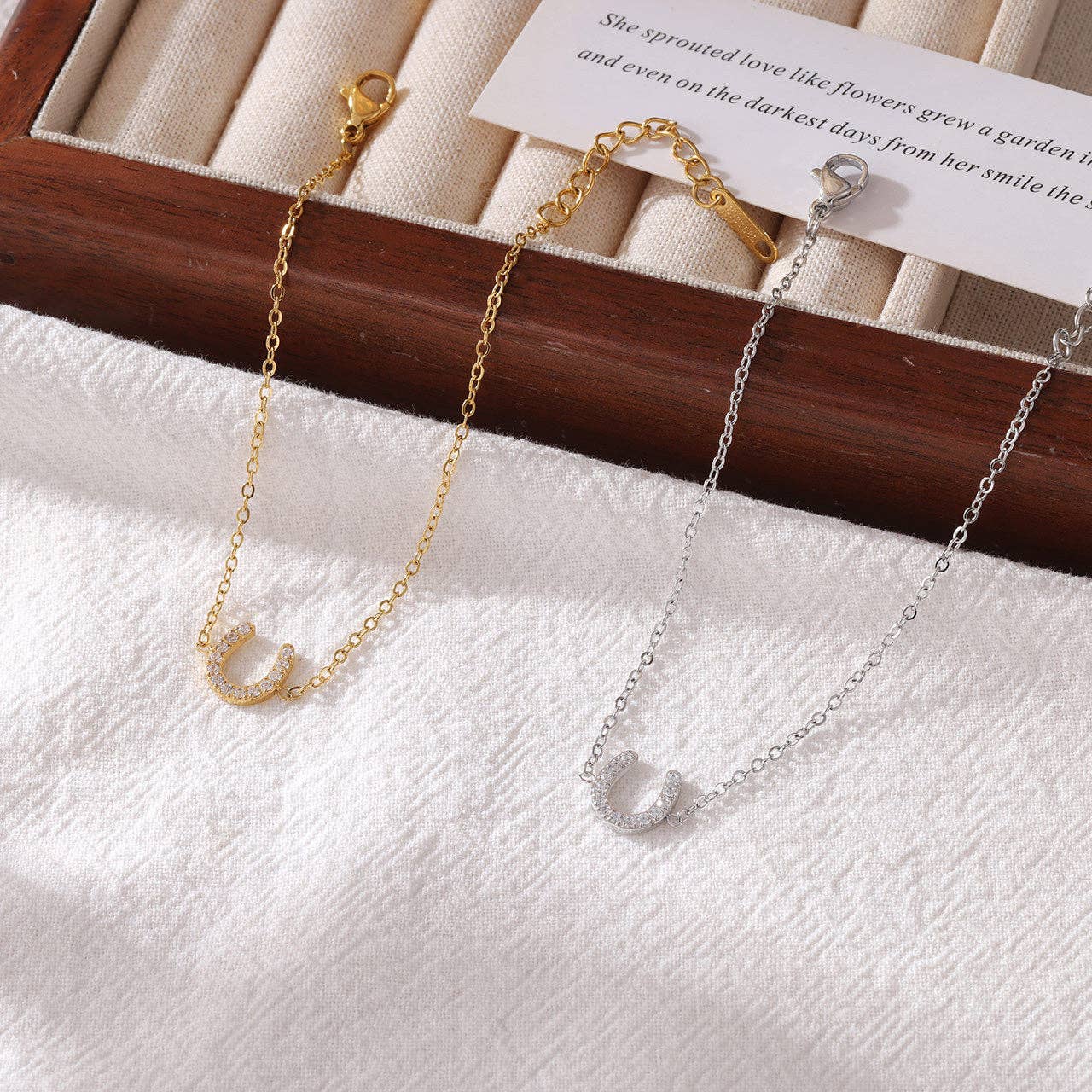 Horseshoe Sparkle Charm Bracelet