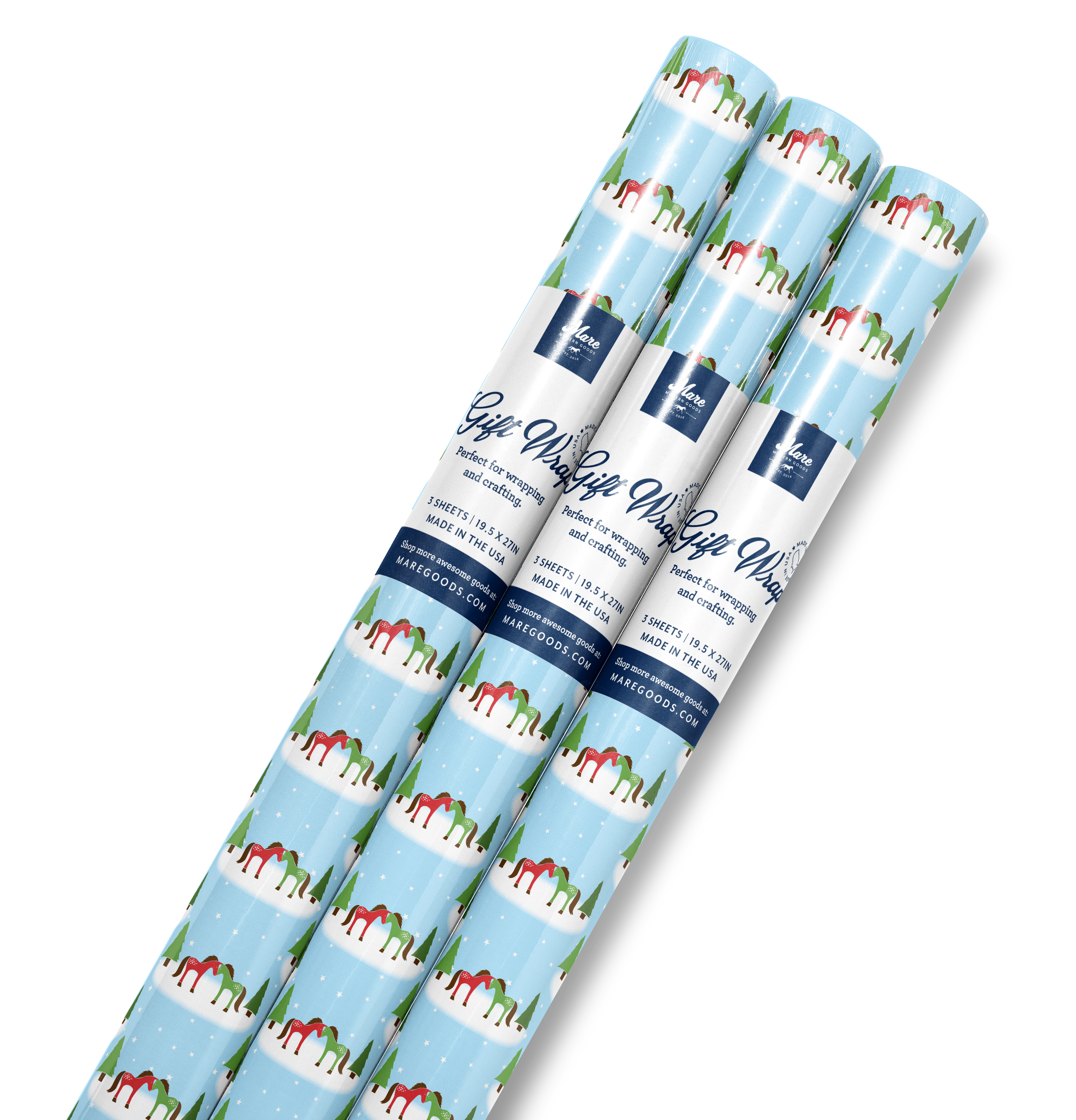 Mare Modern Goods - Snow Ponies Wrapping Paper