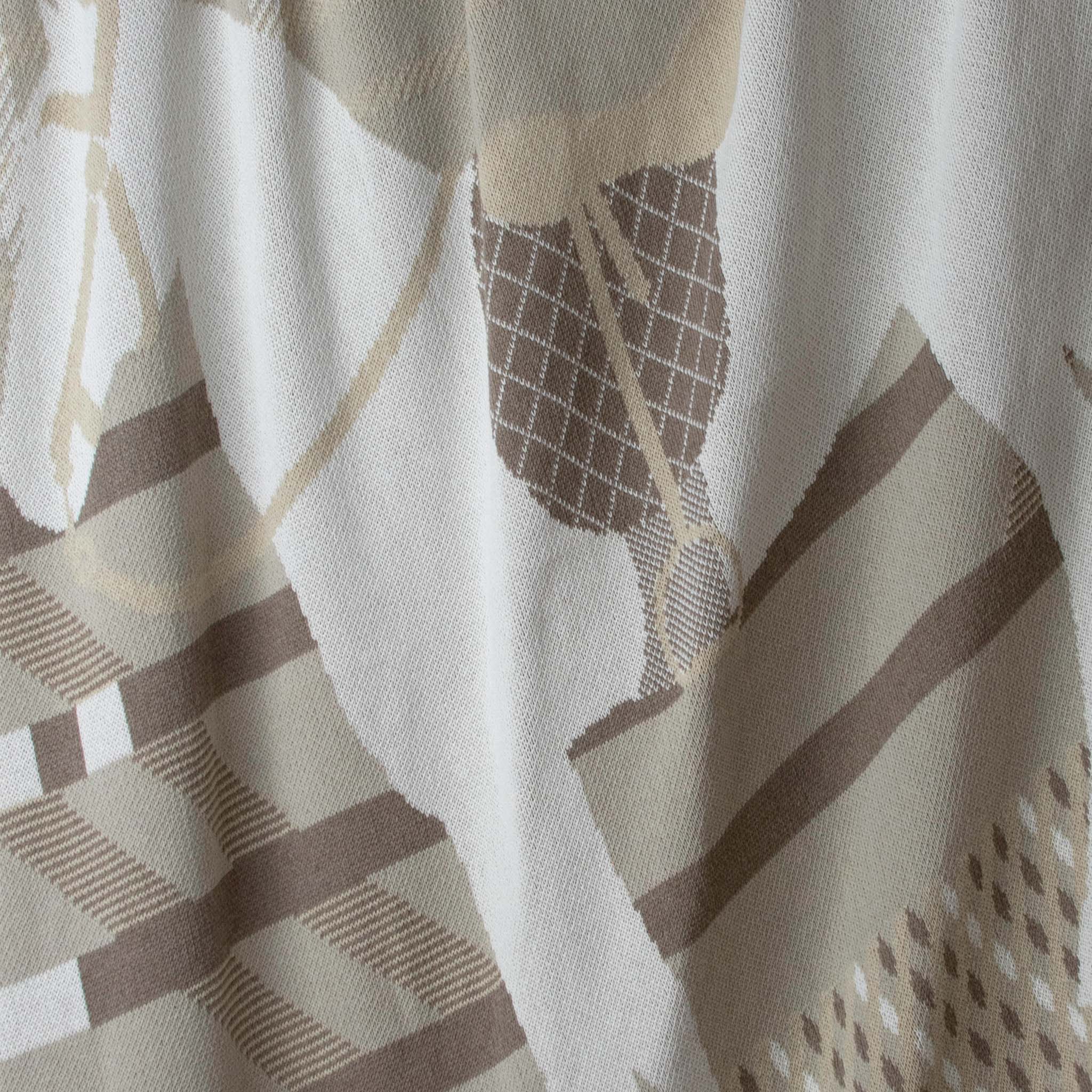 In2Green - Cotton Sustainable Knit Patterned | Stripes Throw Blanket - Equestrian Cheval