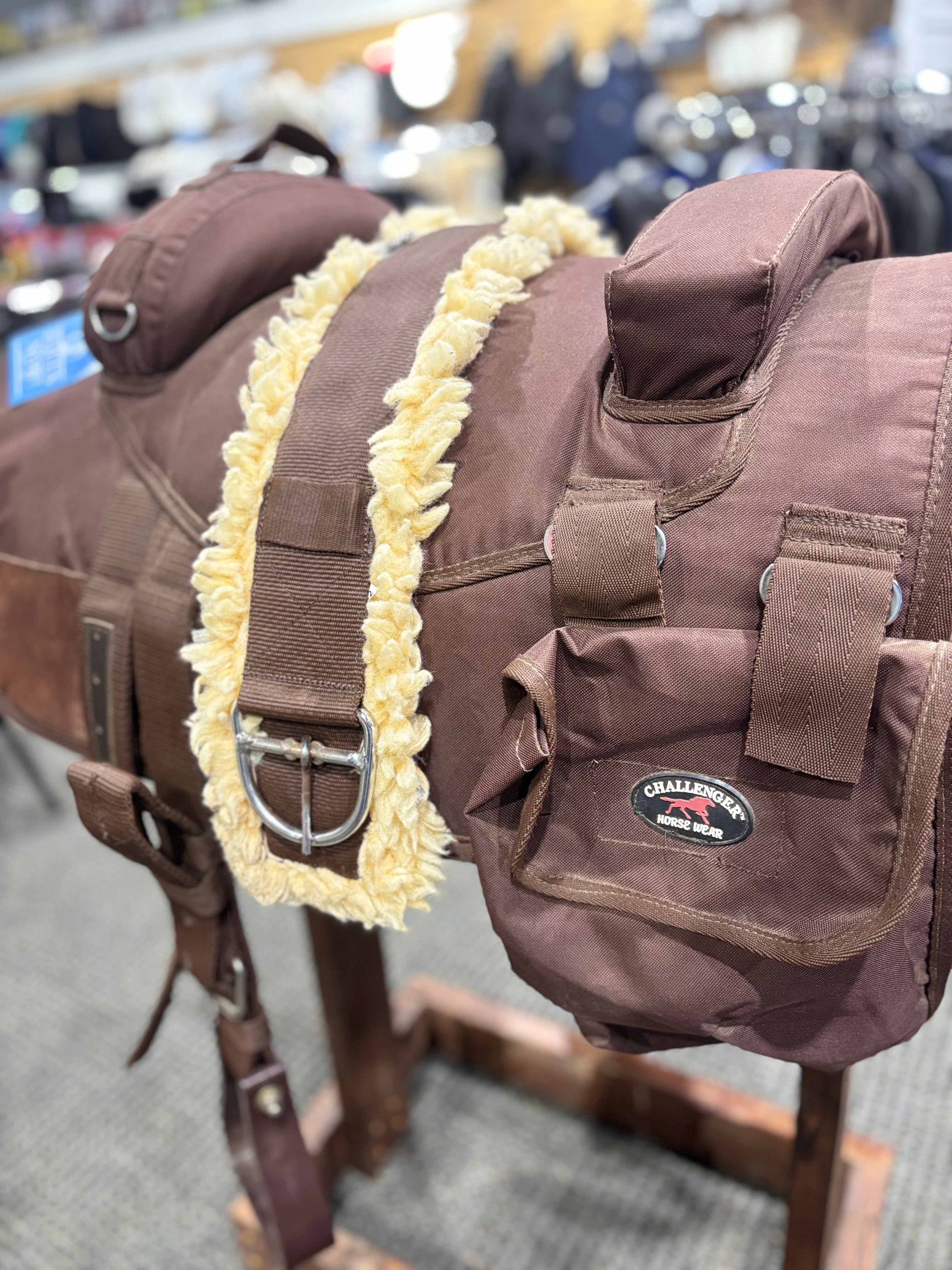 Used Brown Western/Trail Treeless Saddle
