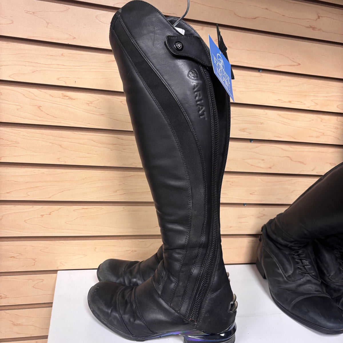 Used 7 Black Ariat Vortex Tall Boots Slim/Medium