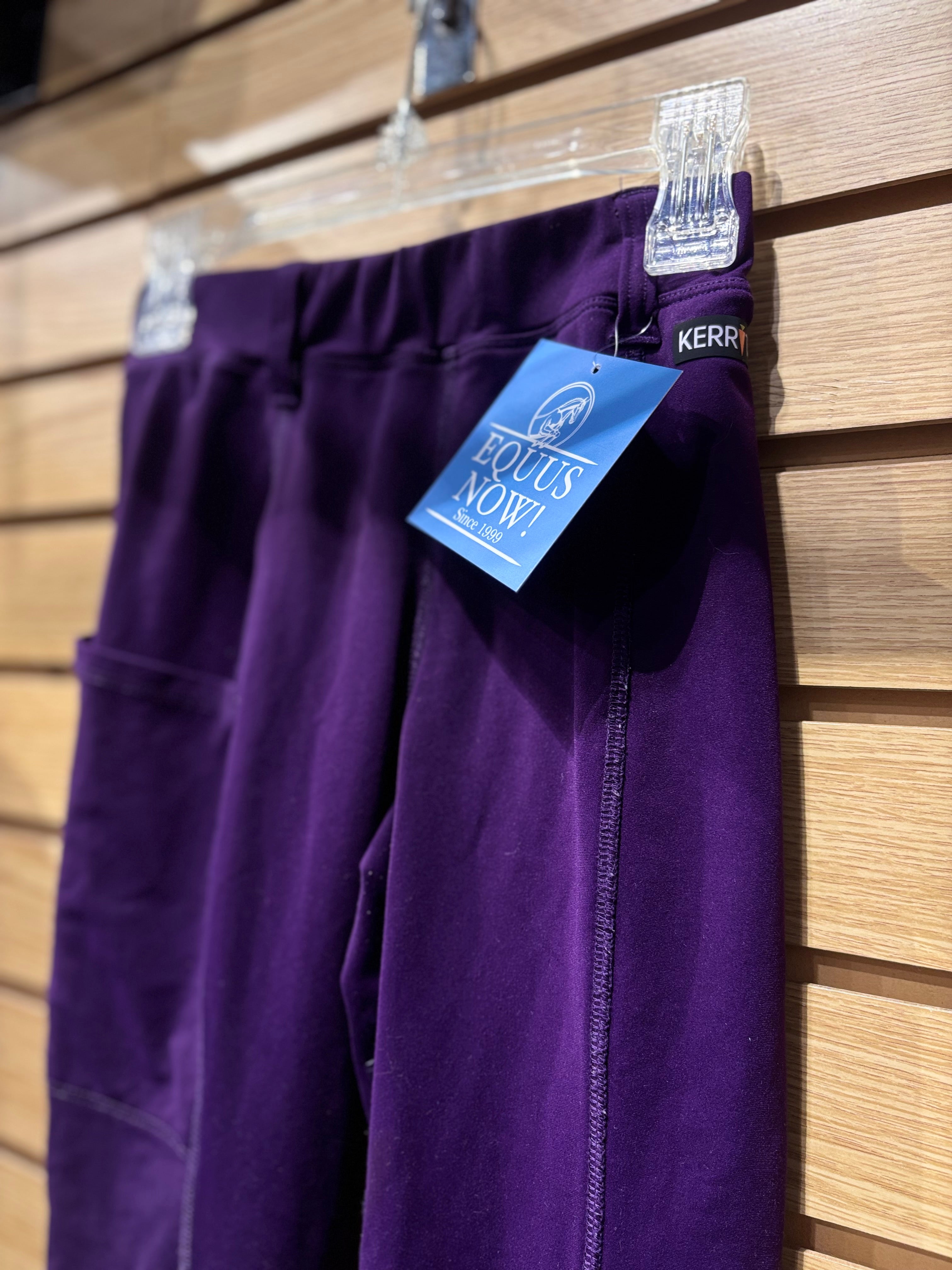 Used Medium Purple Kerrits Silicone Knee Patch Breeches