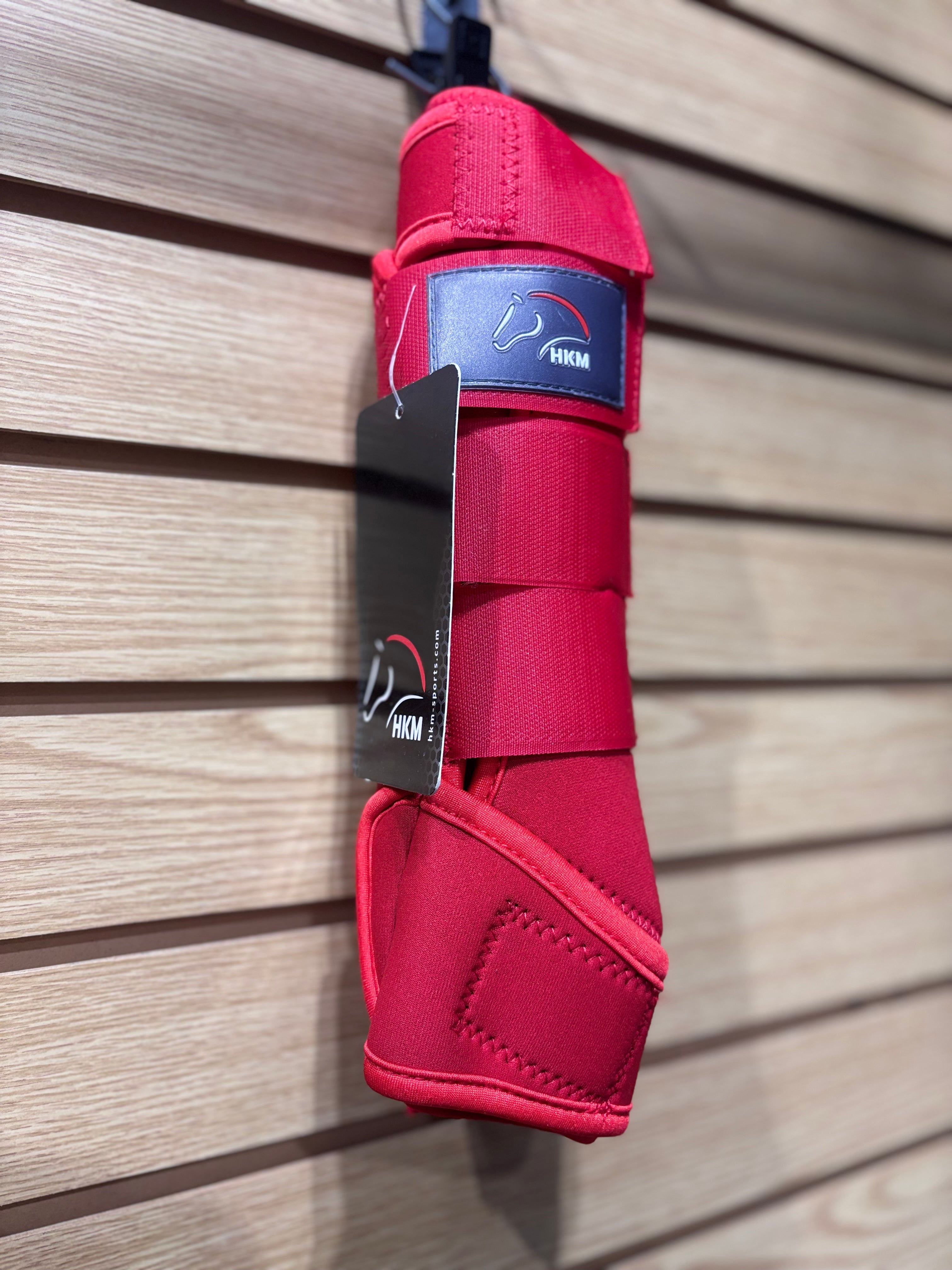 Used HKM Medium Red Protection Boots