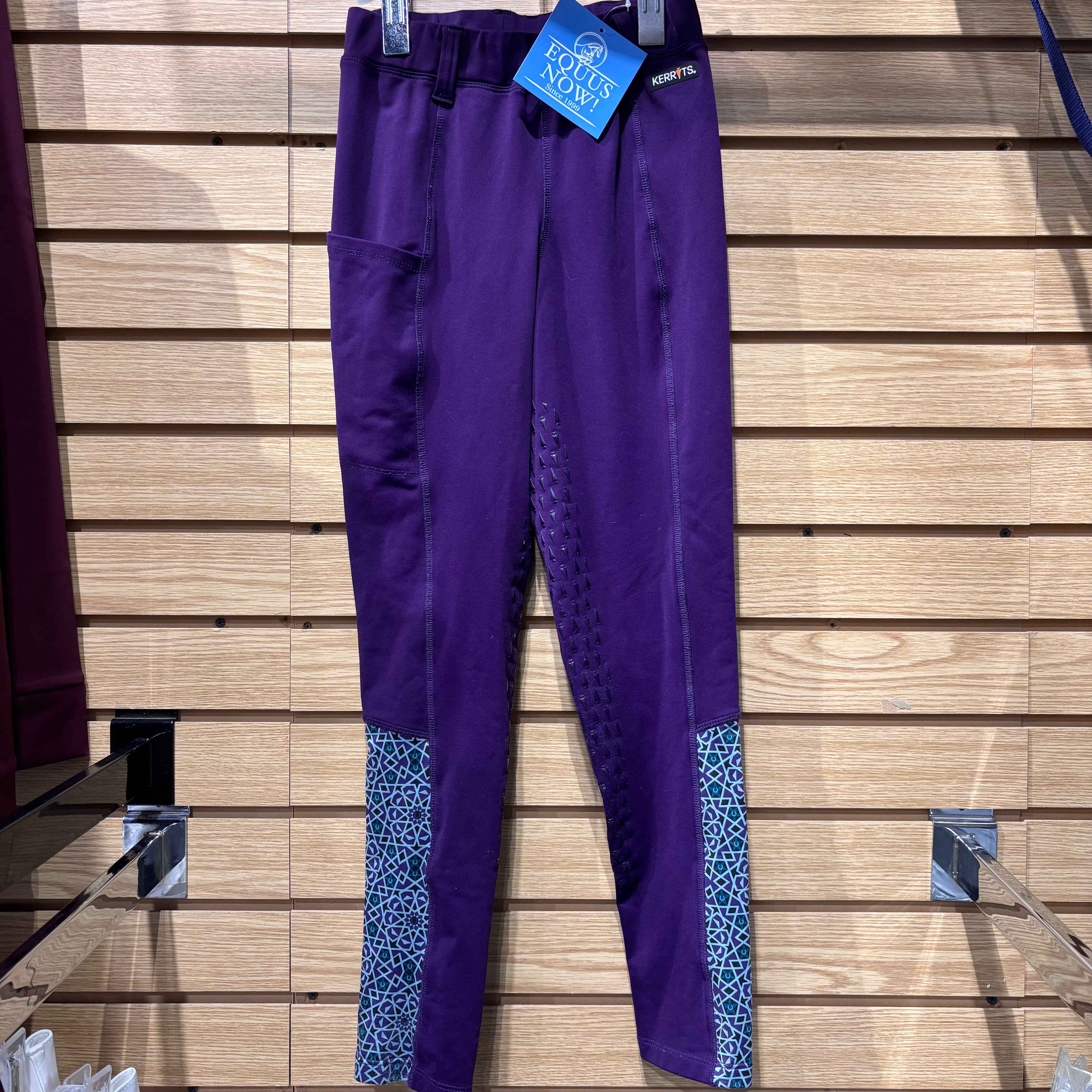 Used Youth Large Purple Kerrits Riding Tights