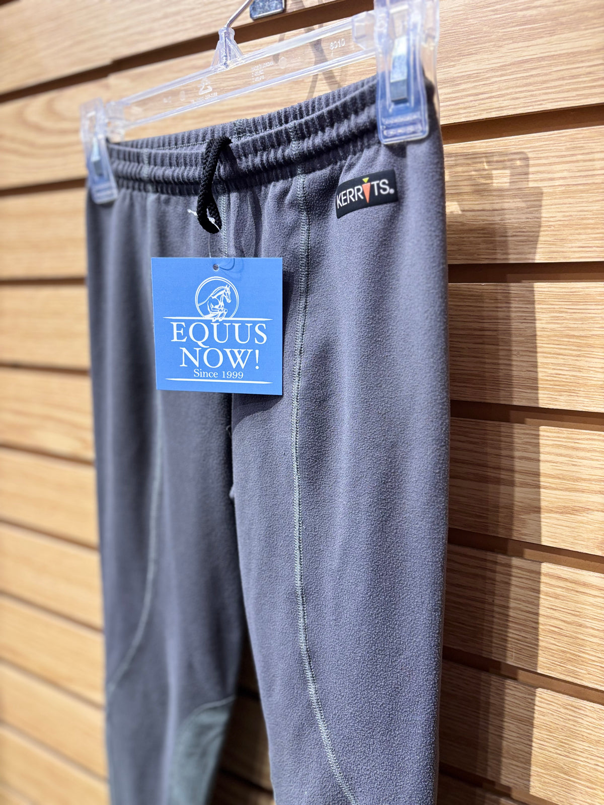 Used Youth Medium Grey Kerrits Knee Patch Riding Tights