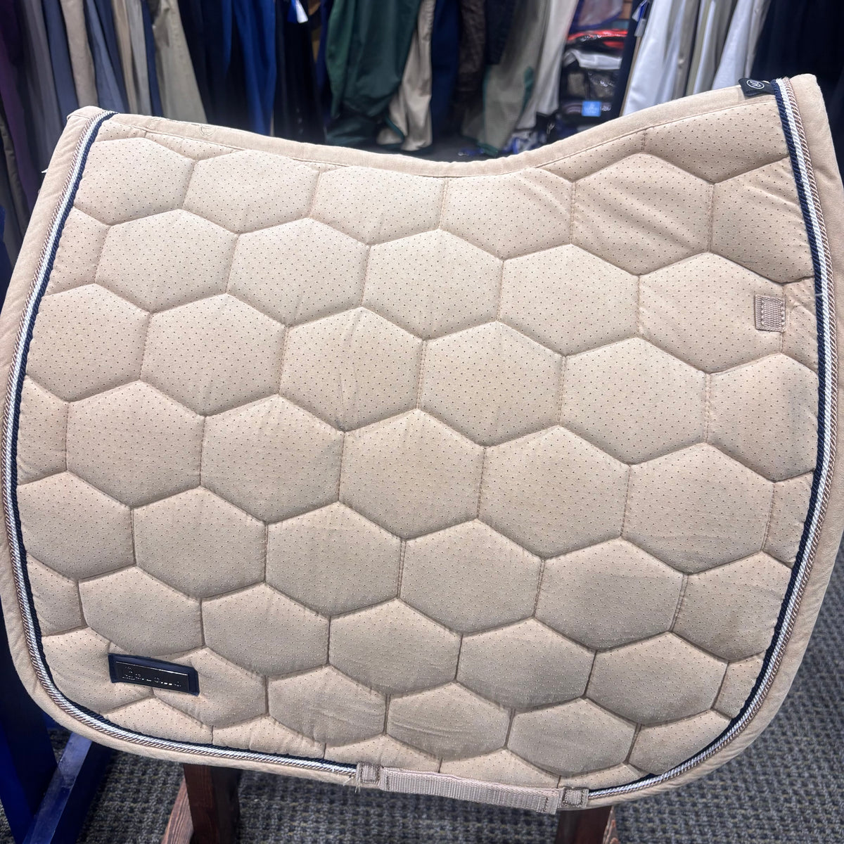 Used Cavallo Suede Tan Dressage Saddle Pad