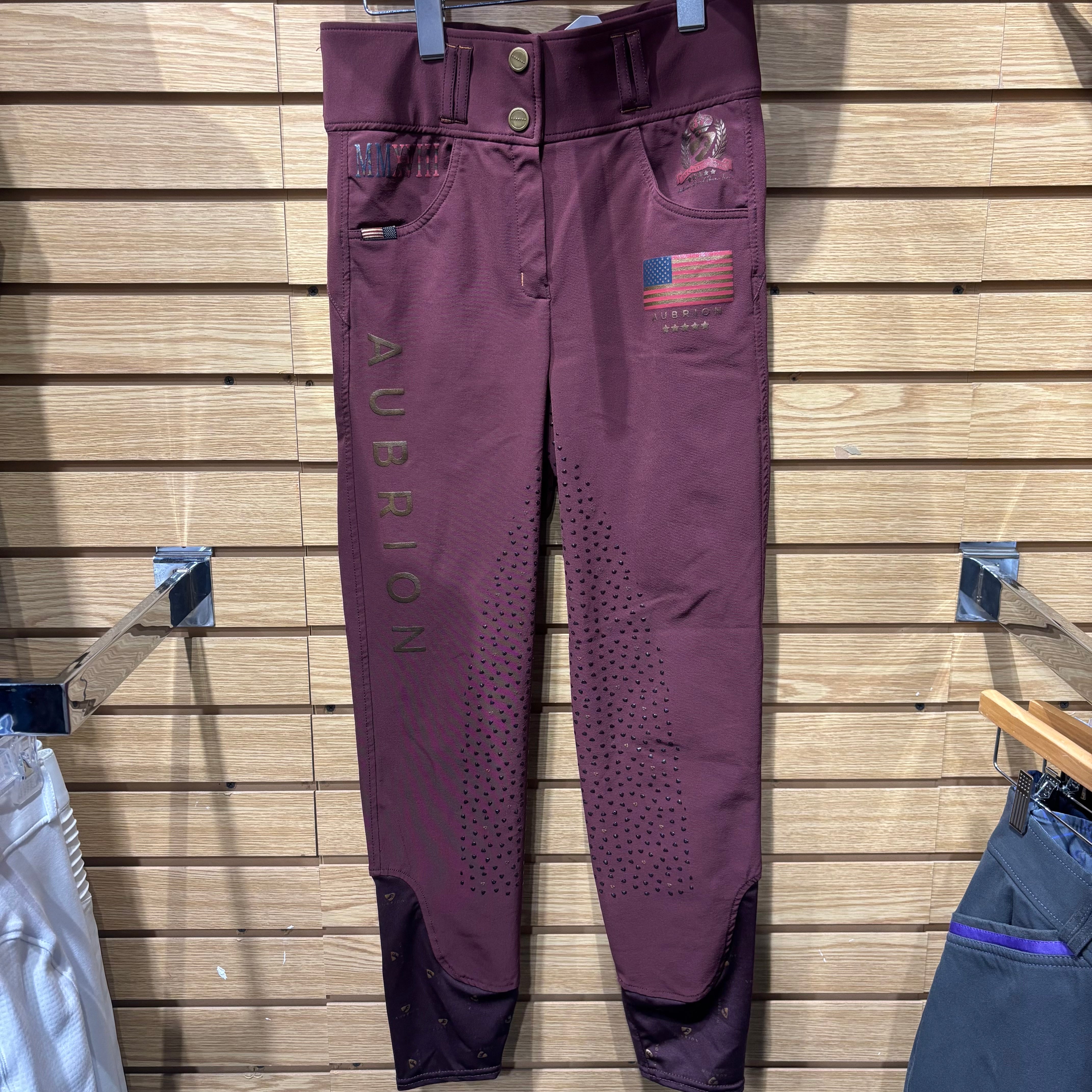 Used 26 Burgundy Aubrion Full Seat Breeches