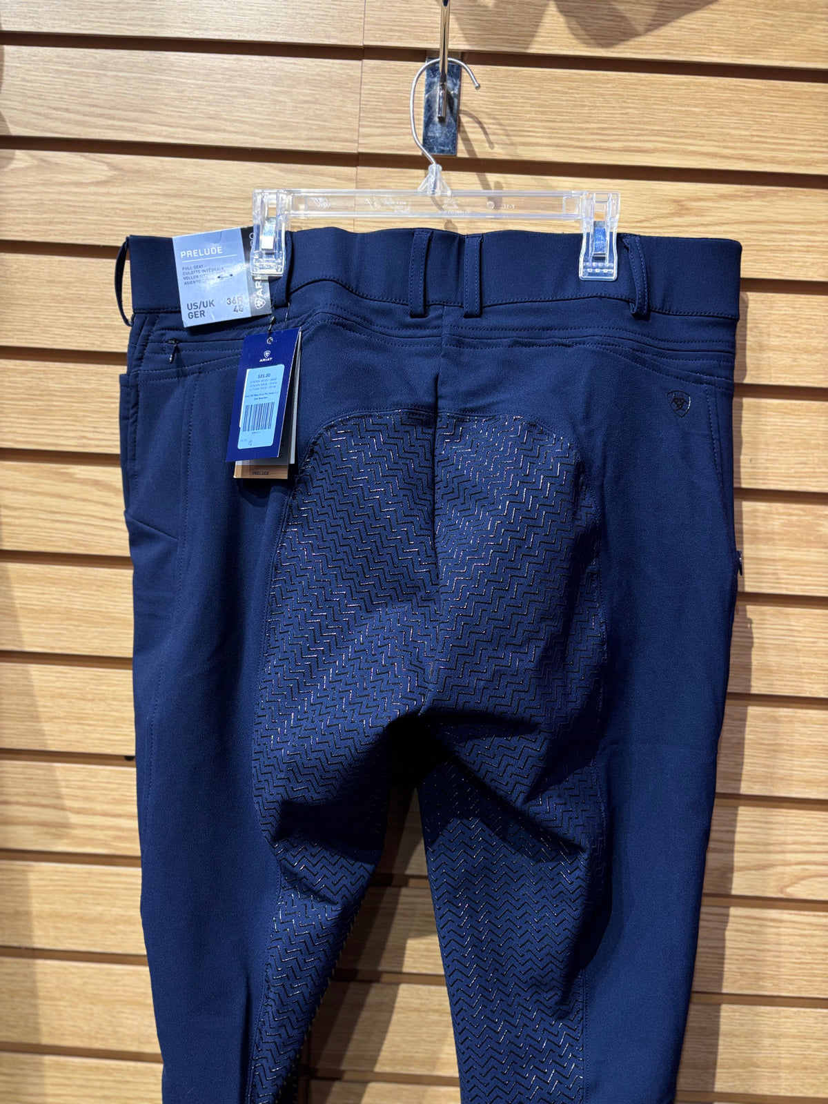 Used 36R Navy Ariat Pro Series Full Seat Breeches