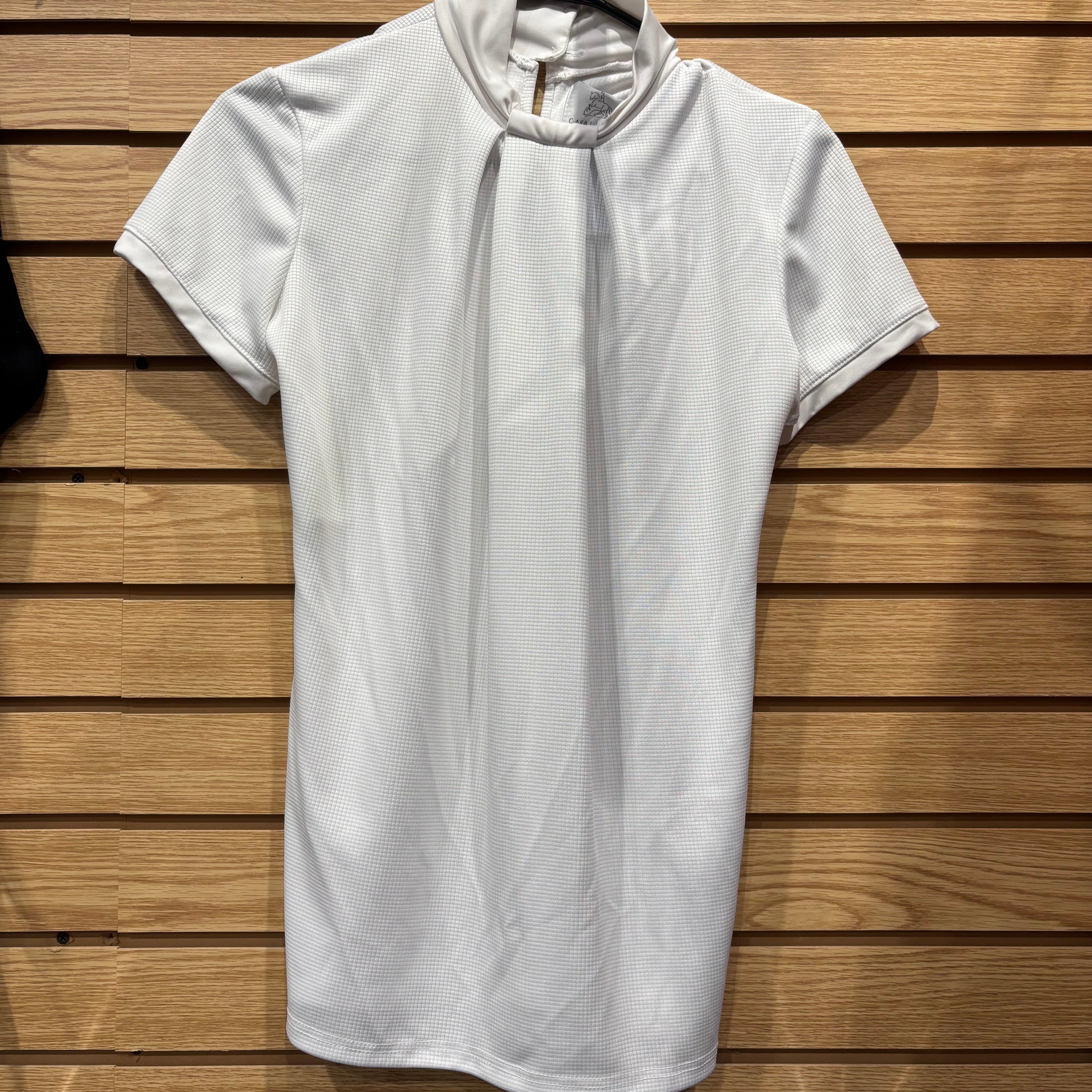 Used Large White Cavalliera Show Shirt Short Sleeve