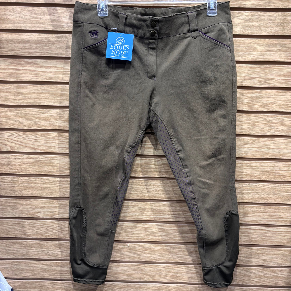 Used 36R Green/Purple Smartpak Piper Full Seat Breeches