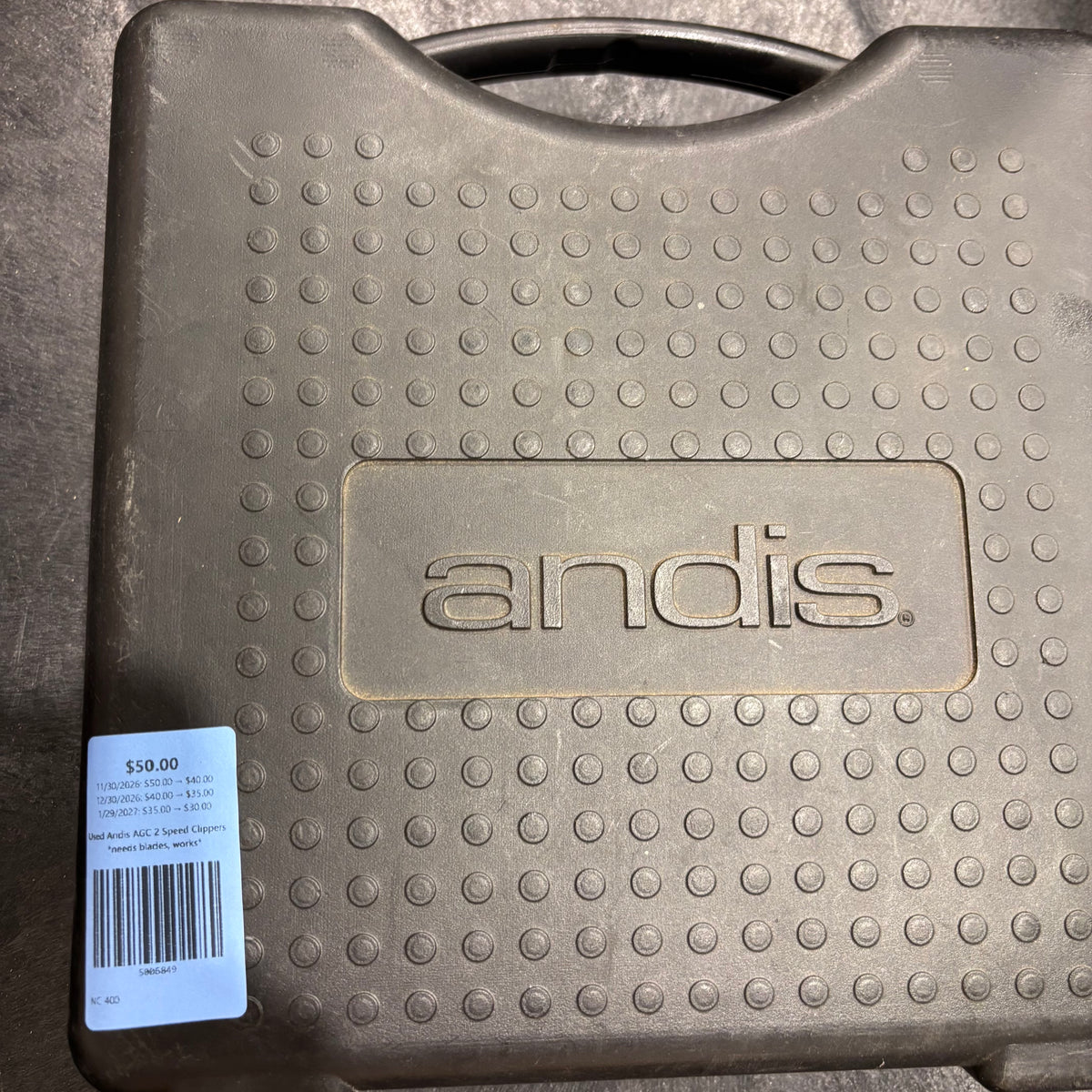 Used Andis AGC 2 Speed Clippers *needs blades, works*