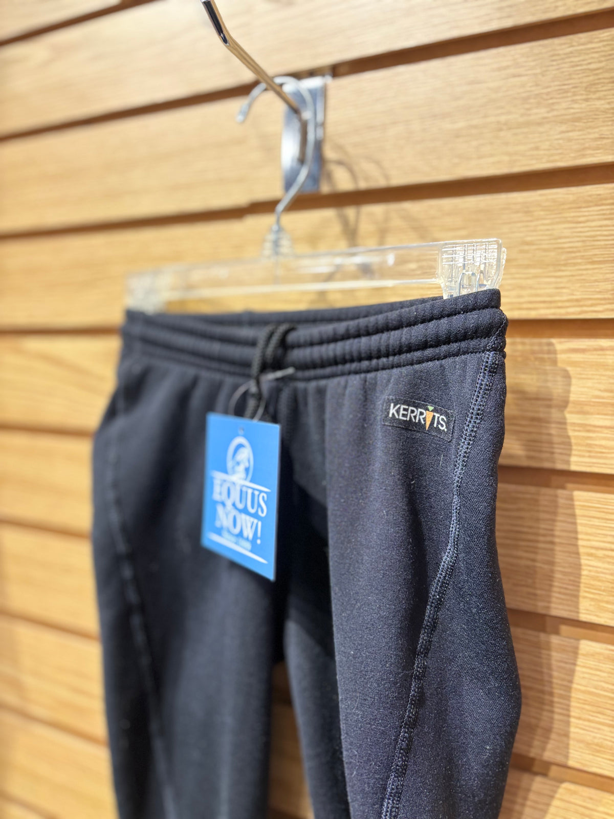 Used Youth Small Black Kerrits Fleece Winter Riding Tights