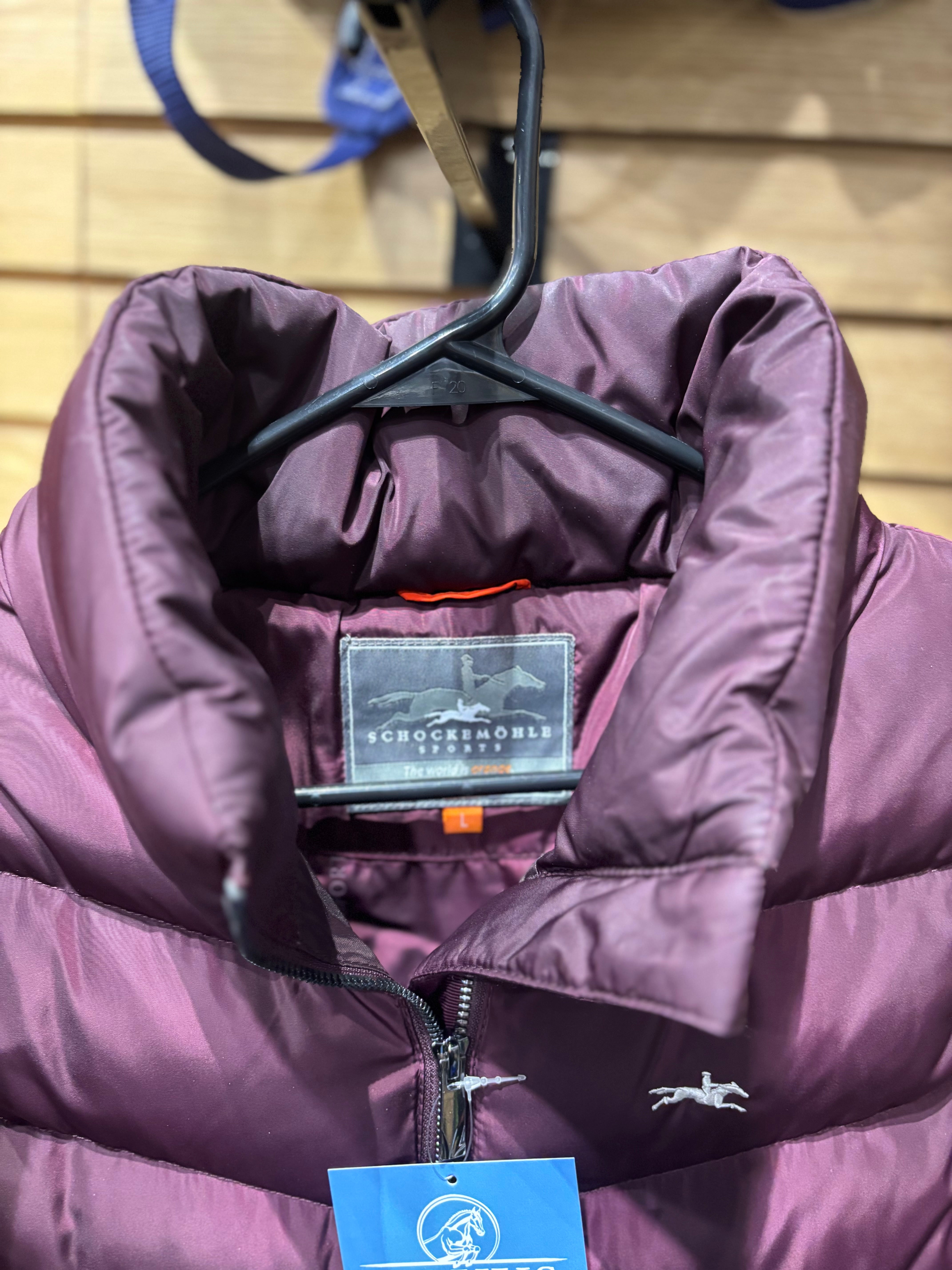 Used Large Plum Schockemohle Puffer Vest