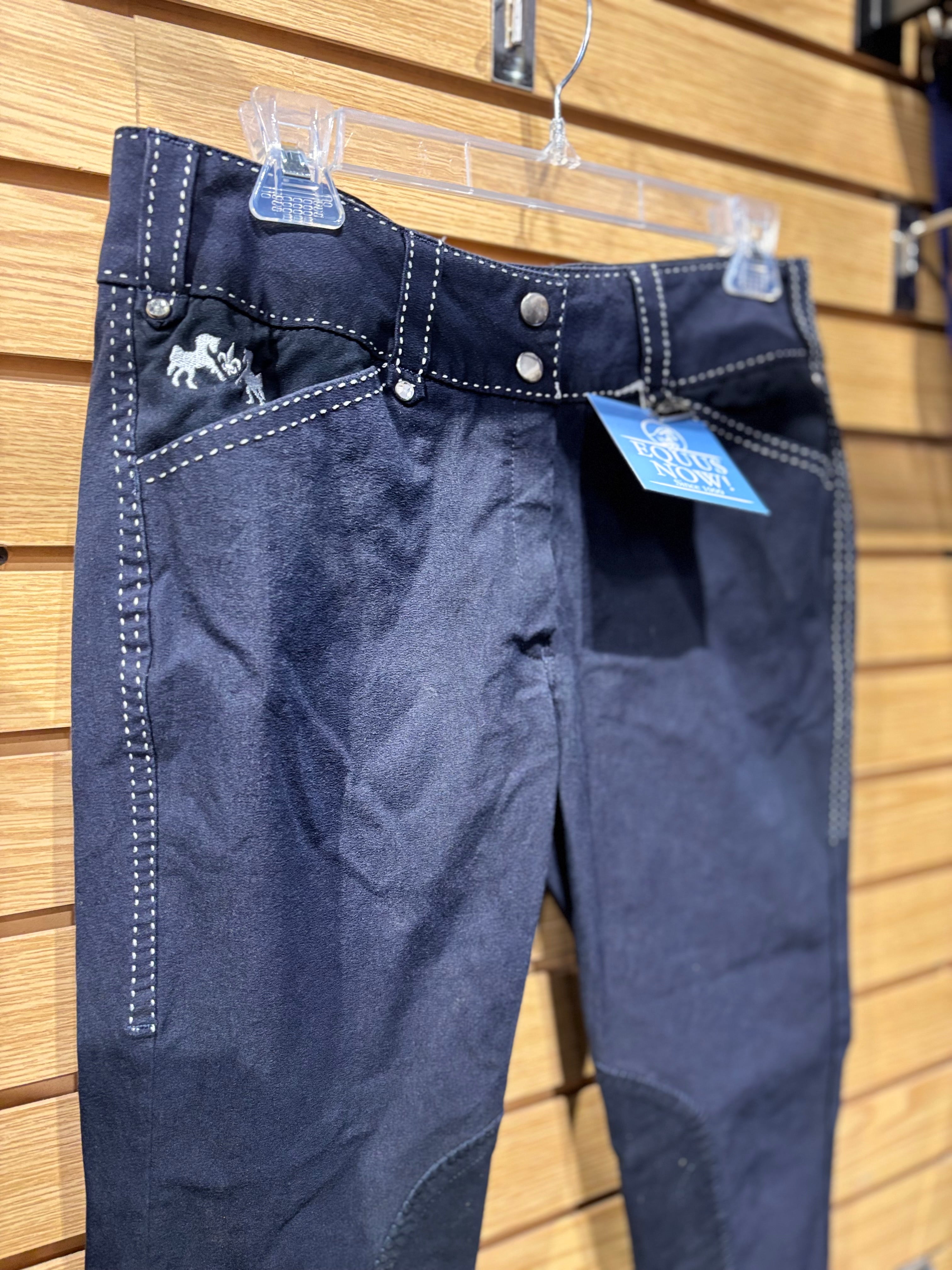 Used 32 Navy Equine Couture Knee Patch Breeches