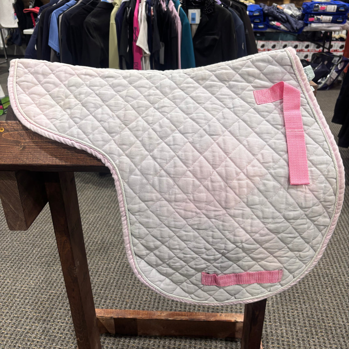 Used Pink Shaped Saddle Pad