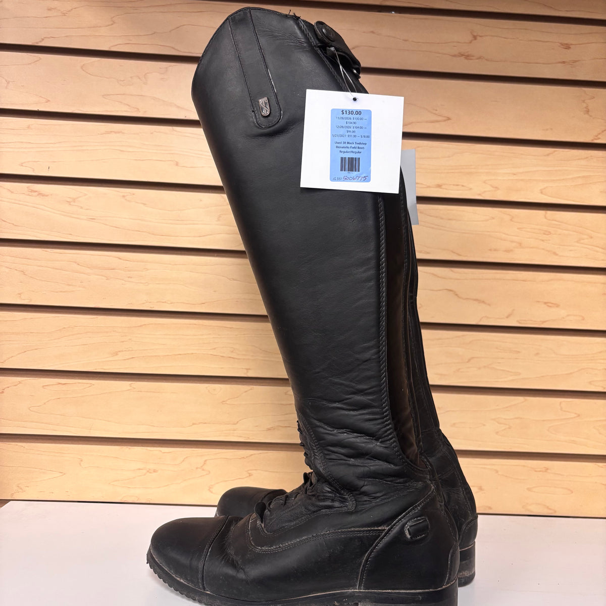 Used 38 Black Tredstep Donatello Field Boot-Regular/Regular