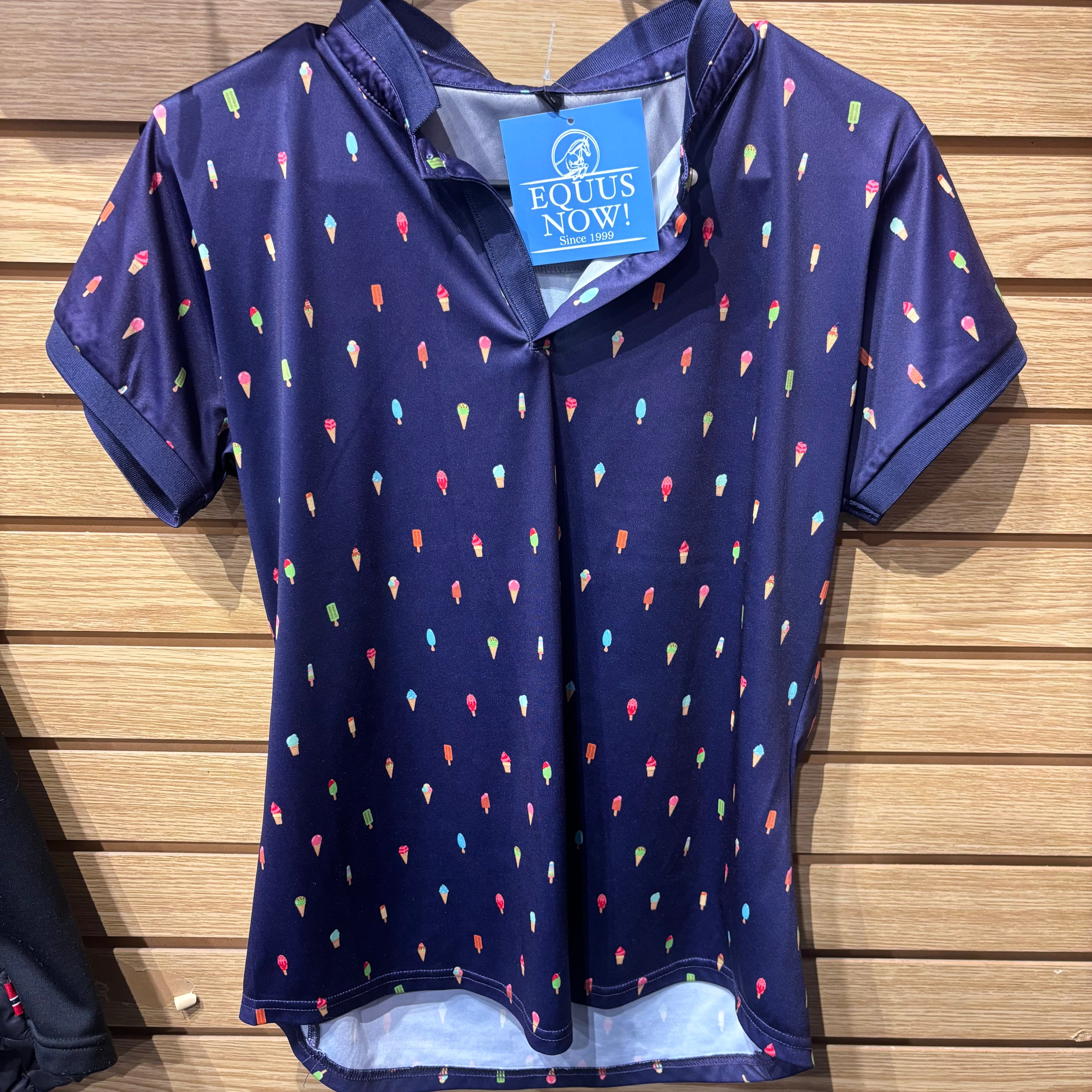 Used Spiced Equestrian Large Navy Ice Cream Polo