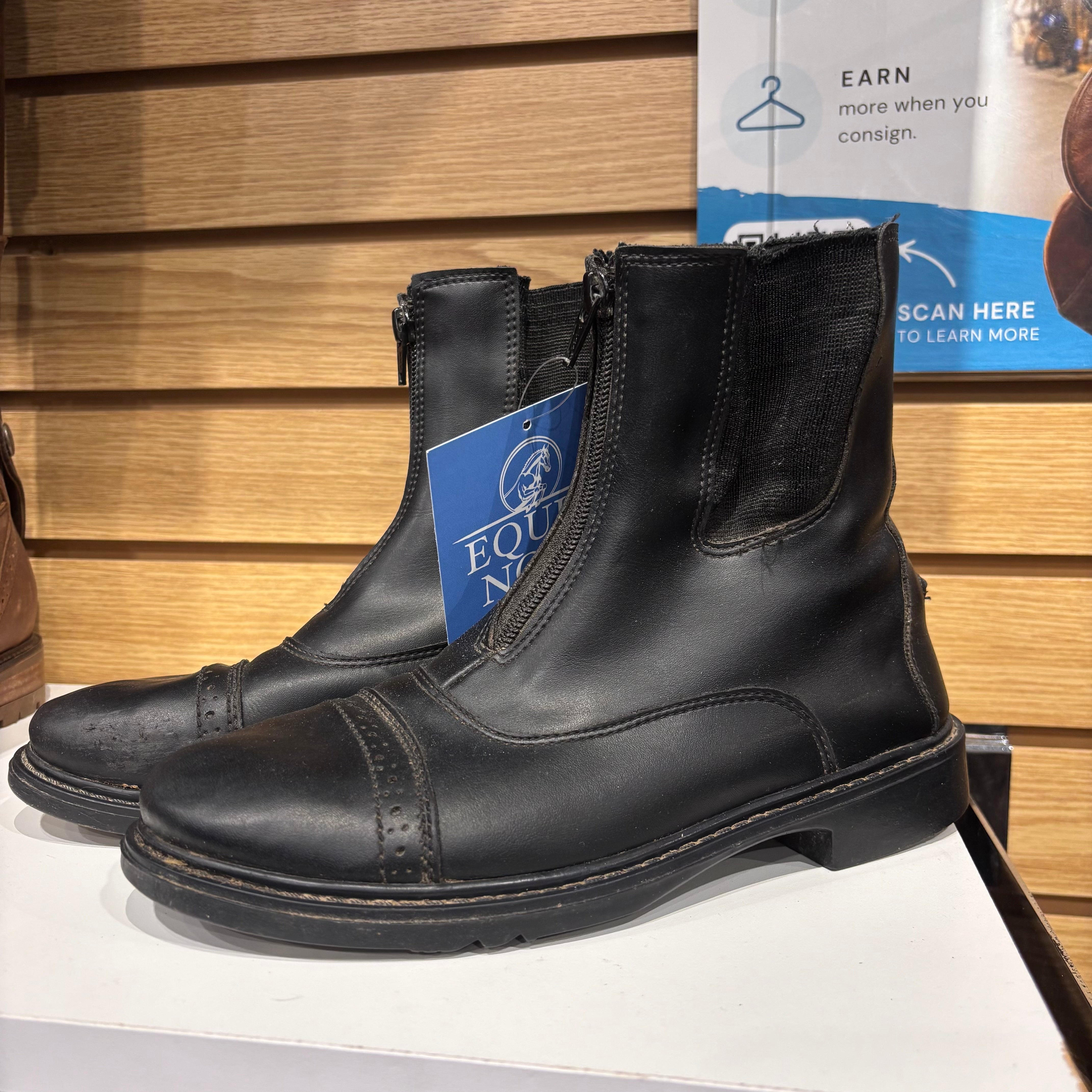 Used Tuffrider Size 7 Black Paddock Boots