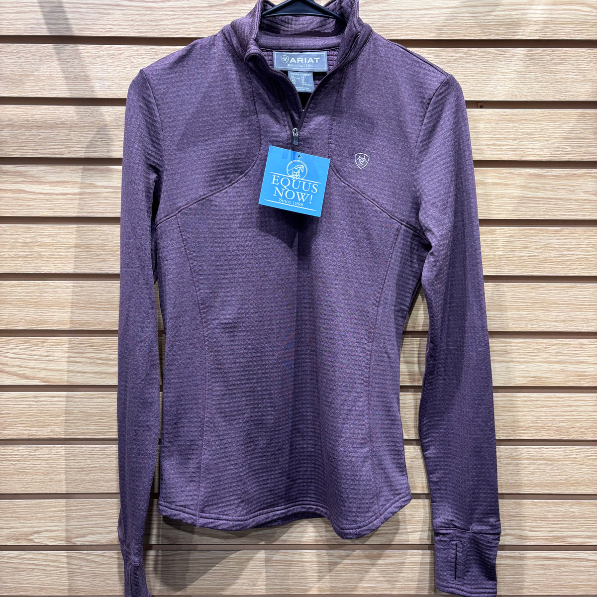 Used XS Plum Ariat Tek 1/4 Zip Shirt