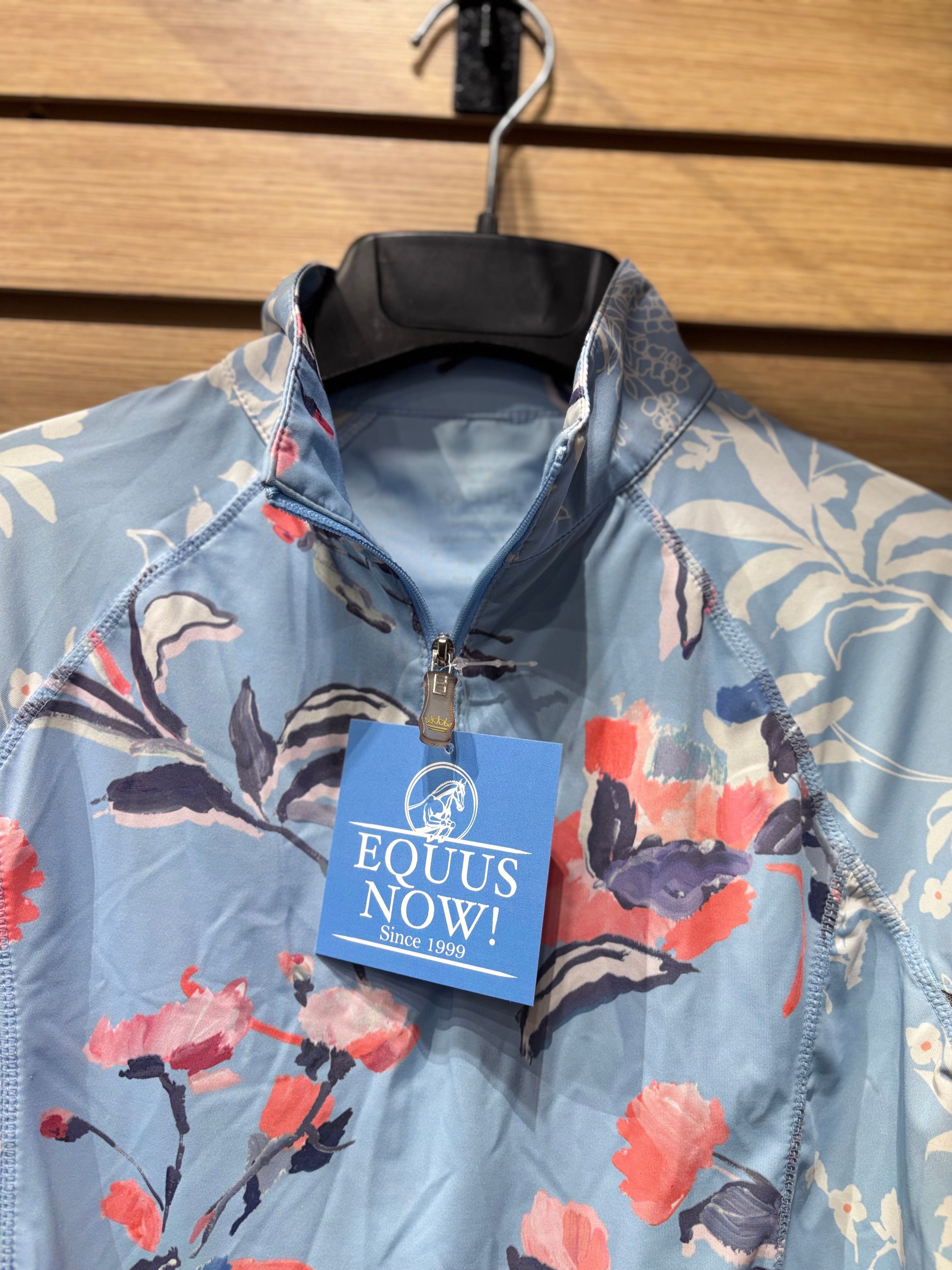 Used Kastel Blue/White/Pink Long Sleeve Sun Shirt Medium