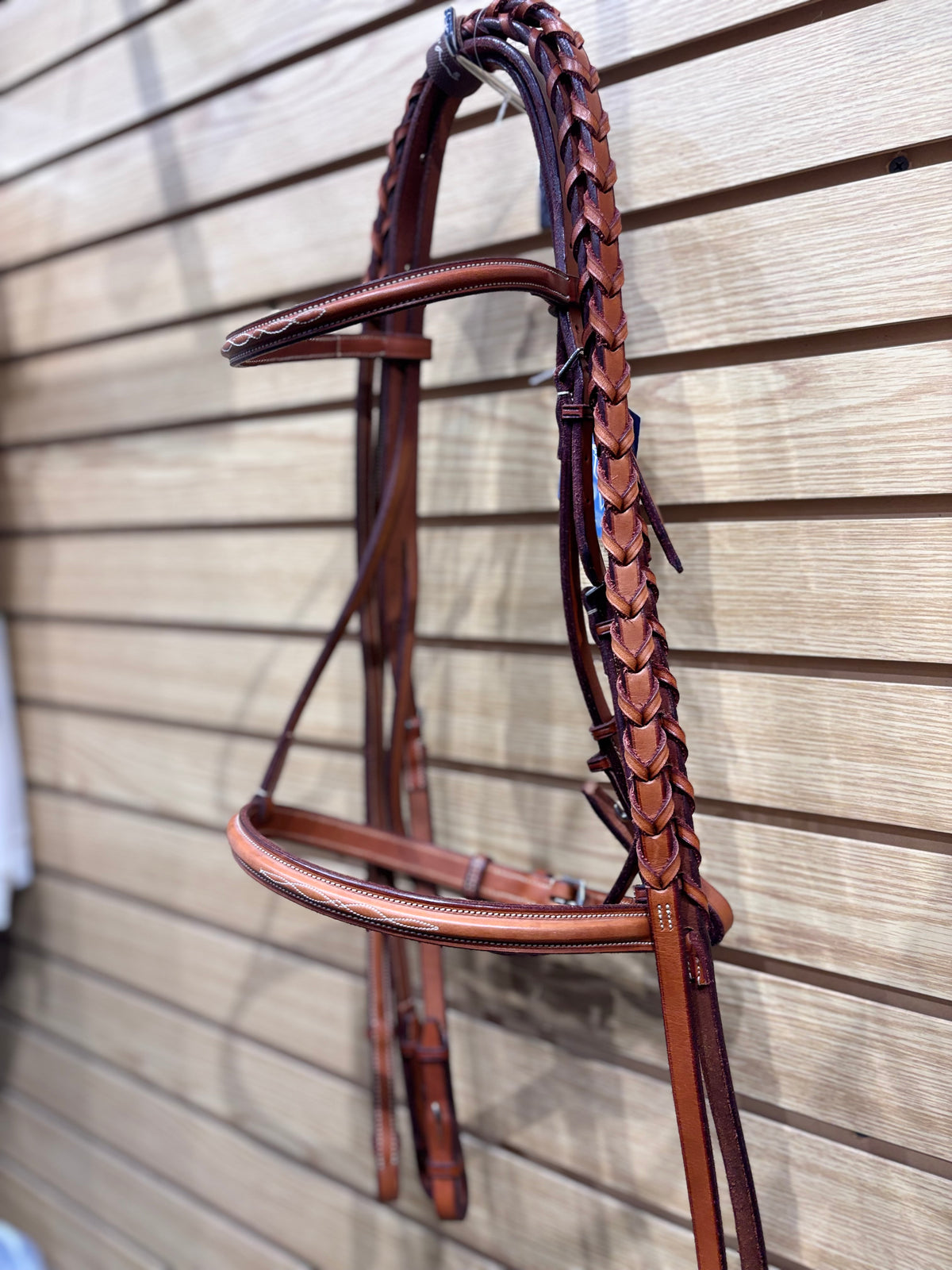 Used Full Brown Edgewood Bridle w Laced Reins *has nameplate*
