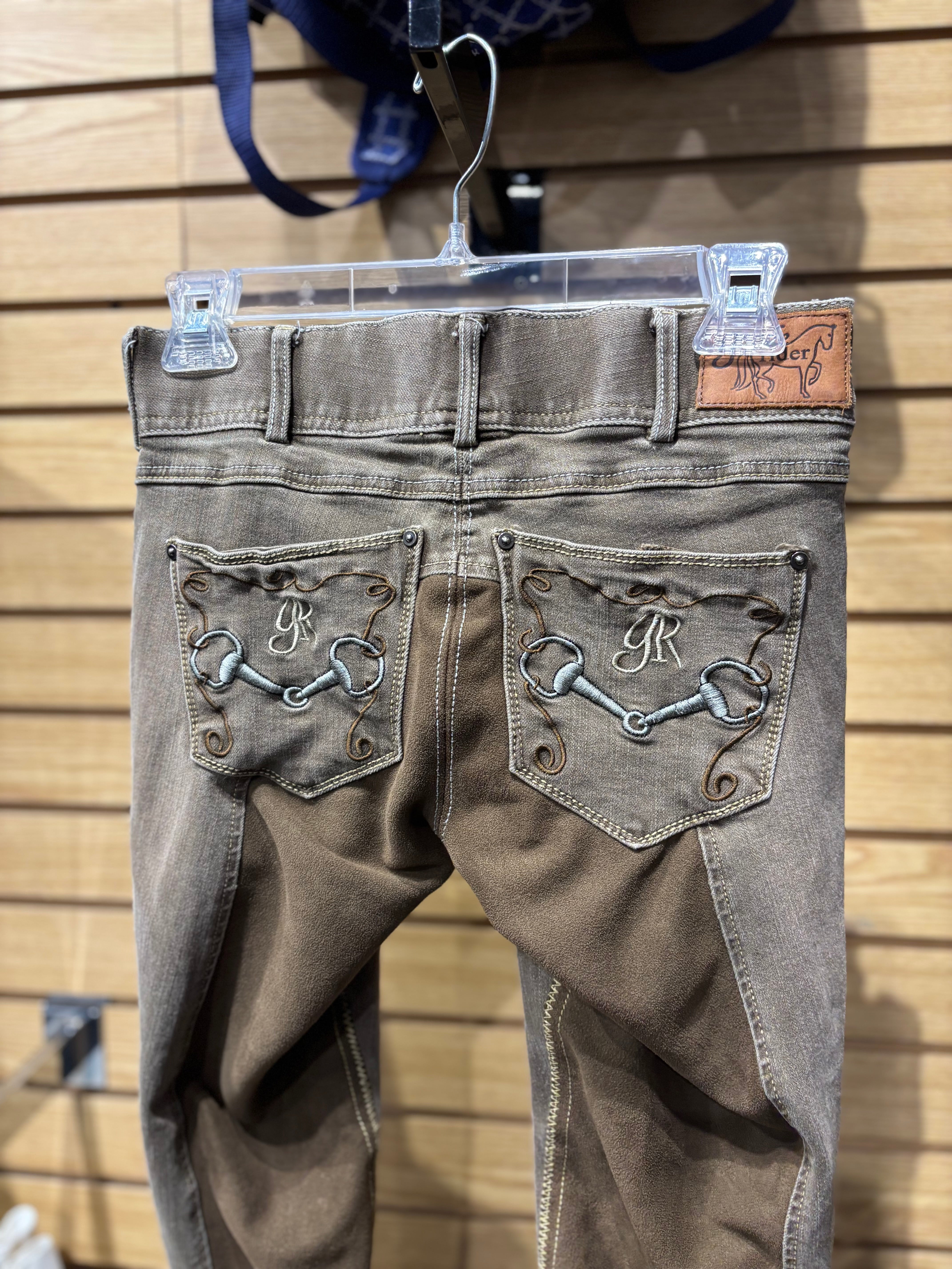 Used 26 Goode Rider Brown/Denim Full Seat Breeches