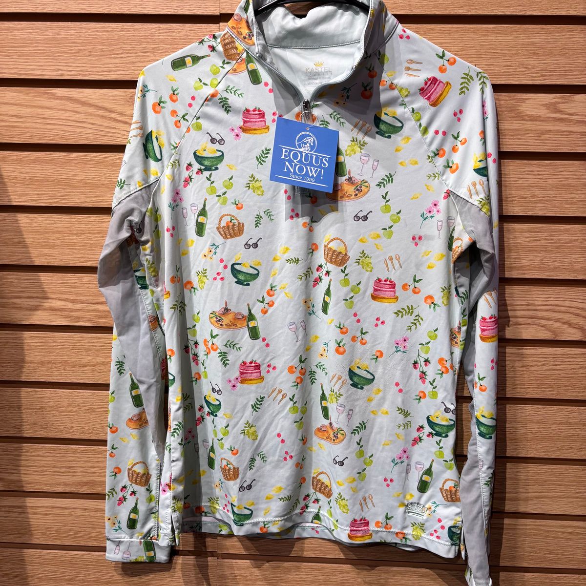 Used Medium Picnic Pattern Kastel Denmark Sun Shirt