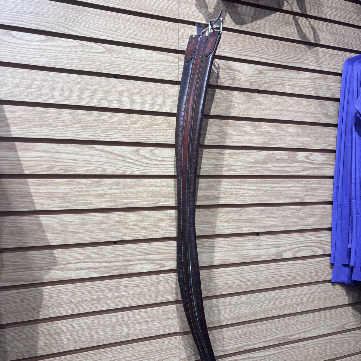 Used 48" Brown Elastic One Side Leather Girth