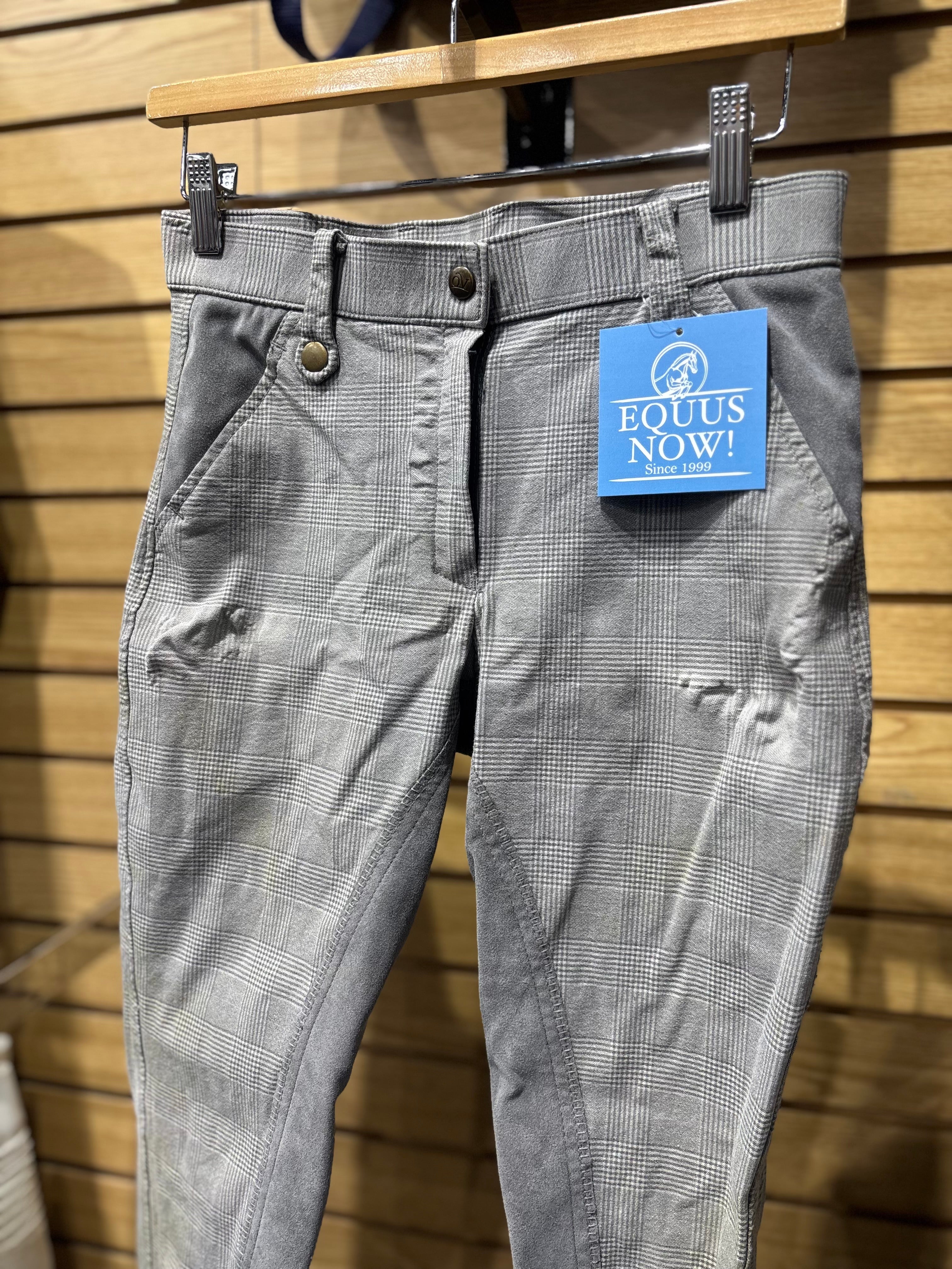 Used 28R Grey Plaid Ovation Breeches