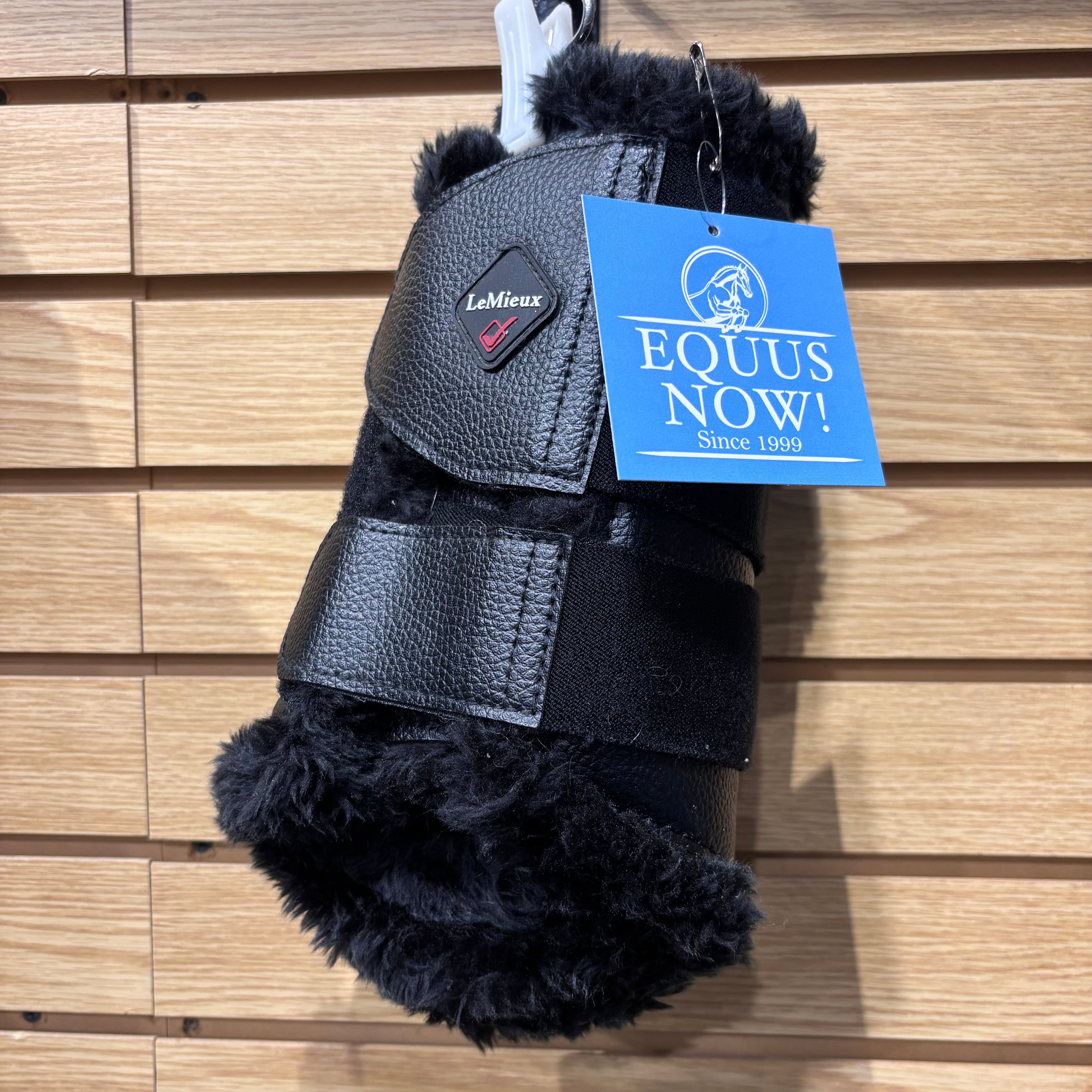 Used Large LeMieux Fleece Lined Brushing Boots Black
